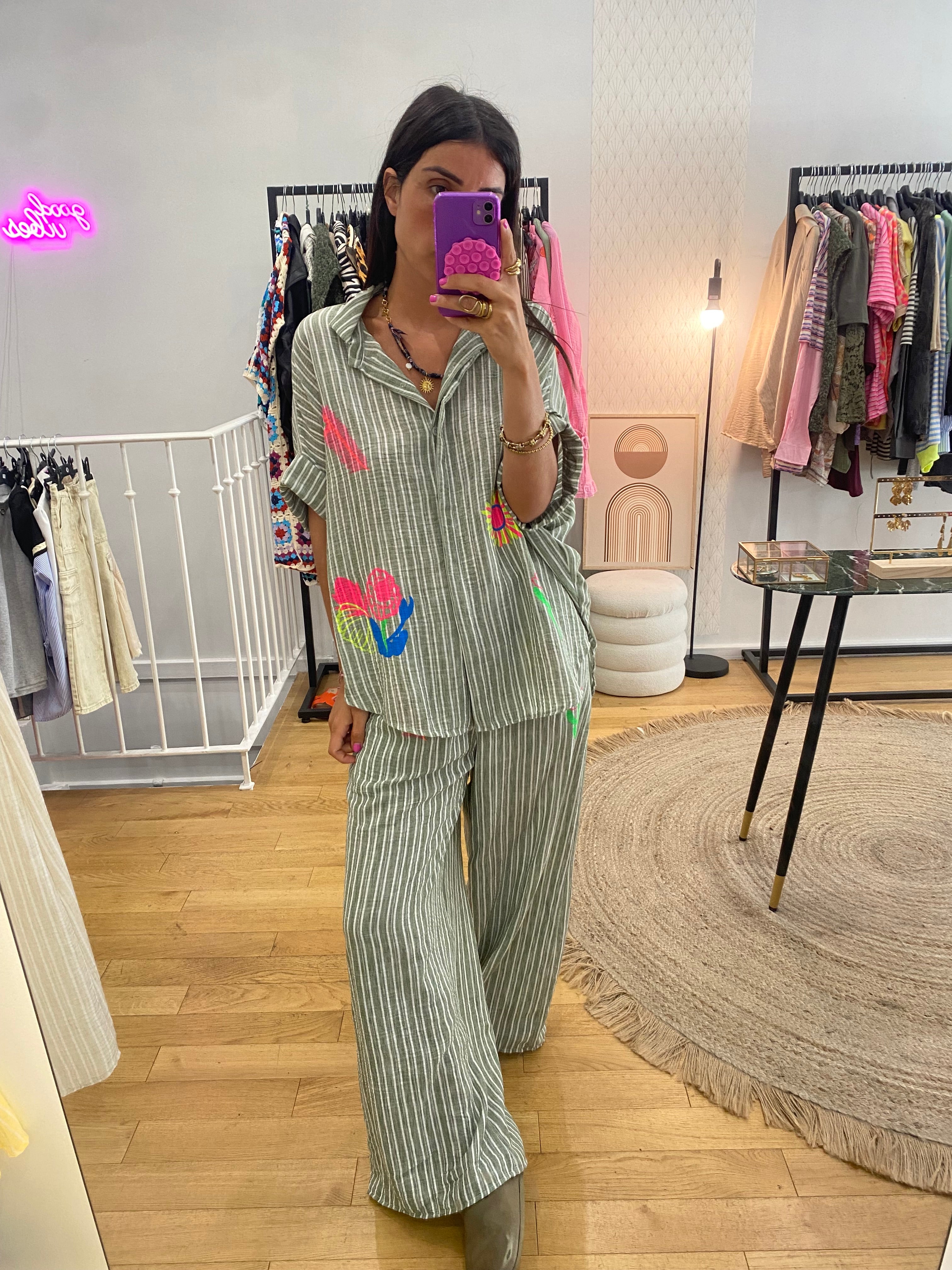 Pantalon « Mila » kaki