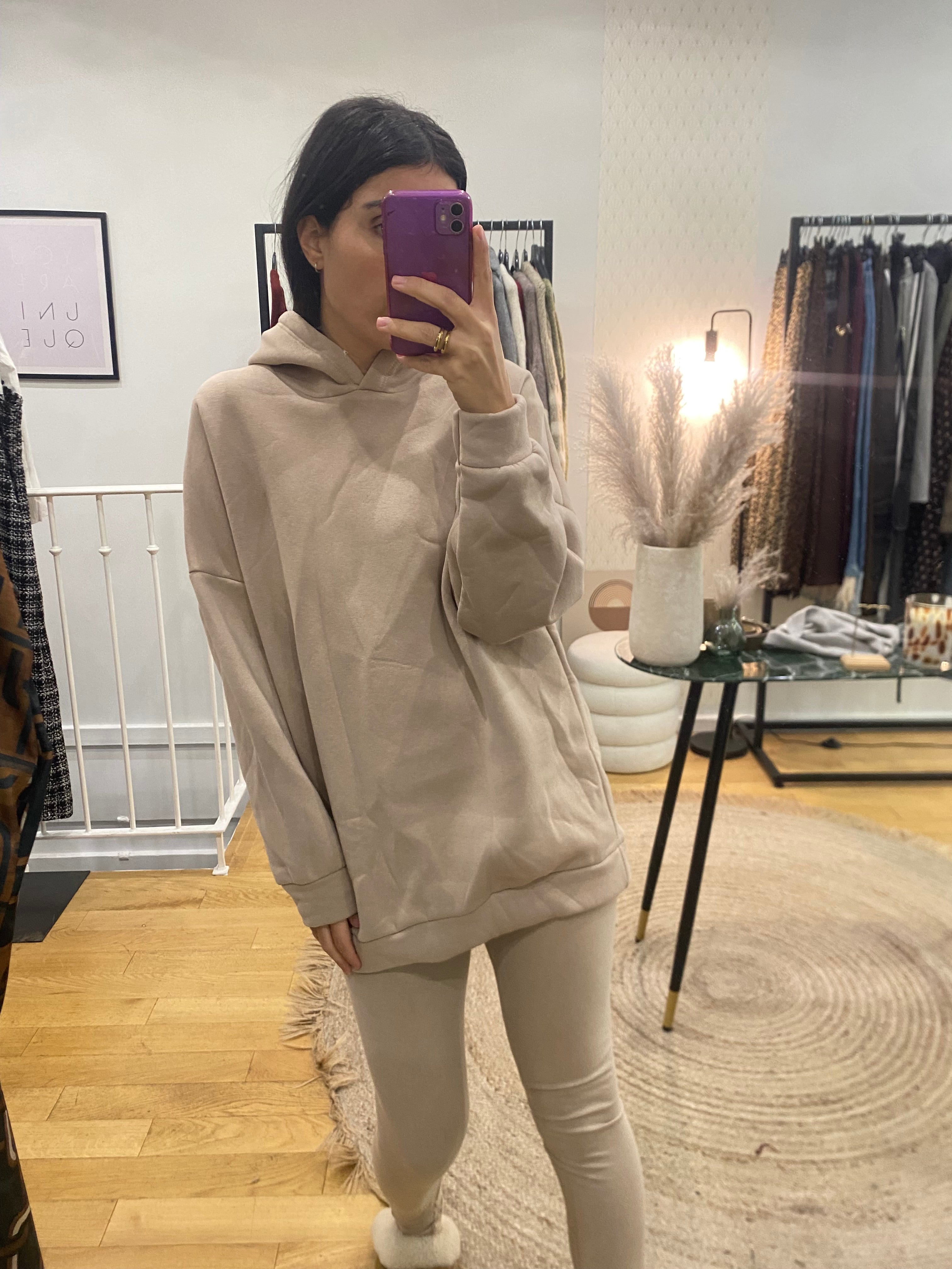 Ensemble legging « Cindy » beige