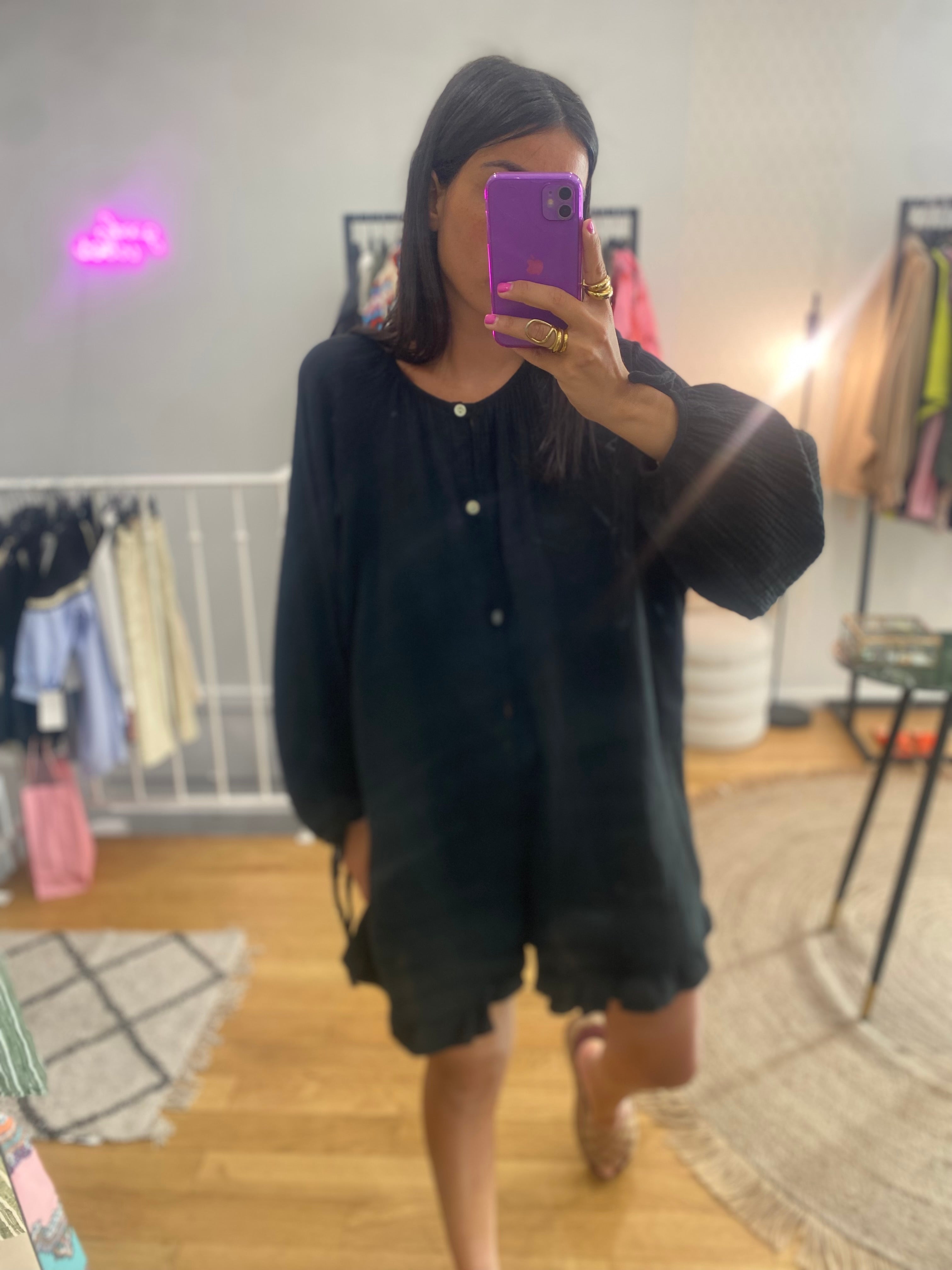 Combi short « Sam » noir