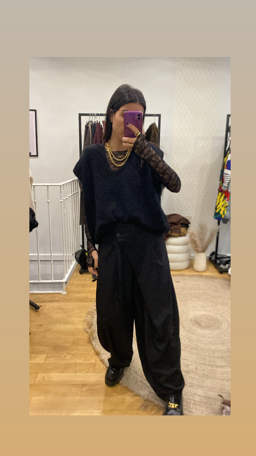 Pantalon portefeuille noir