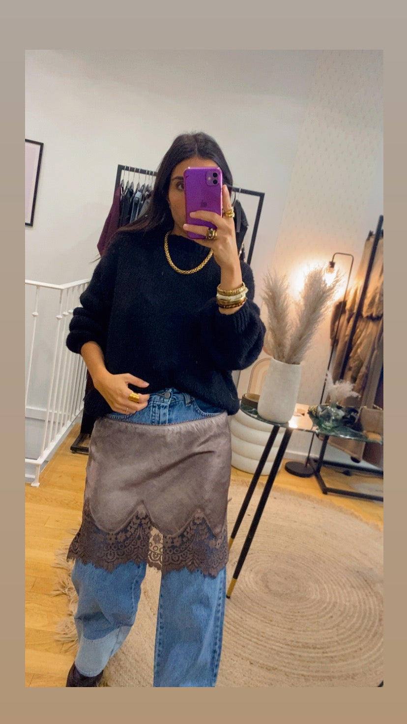 Sur jupe « noa » taupe