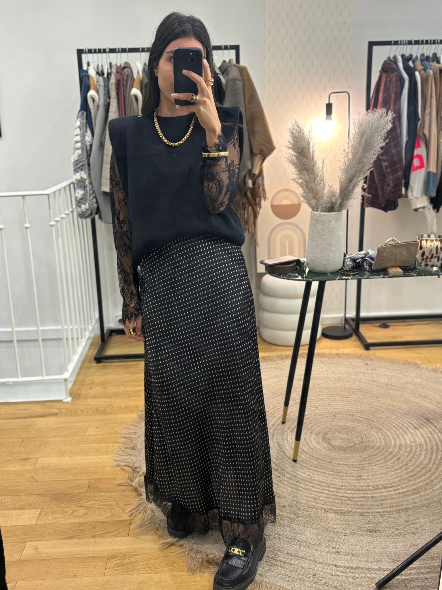 Jupe « Lora » pois noir