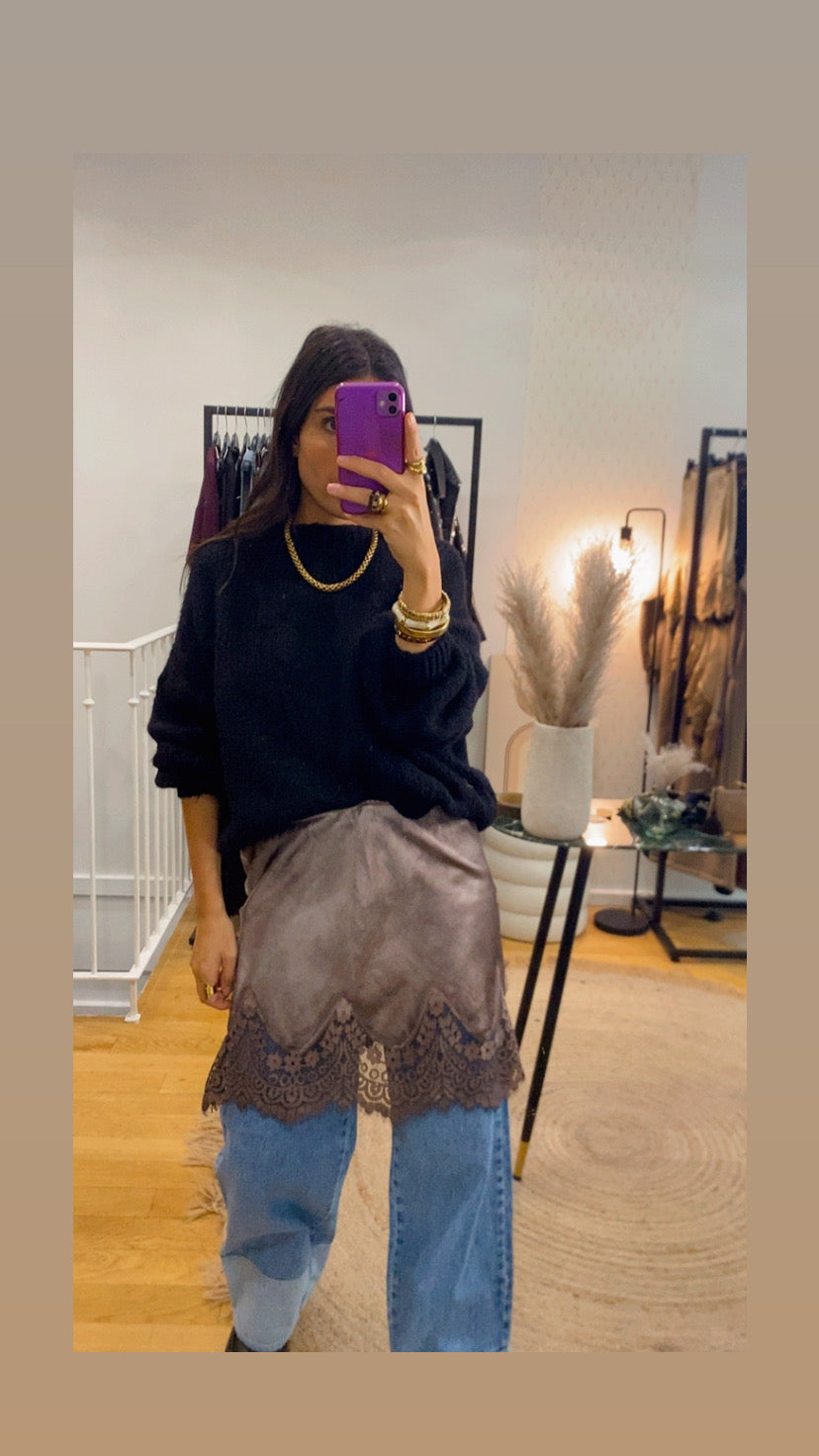 Sur jupe « noa » taupe