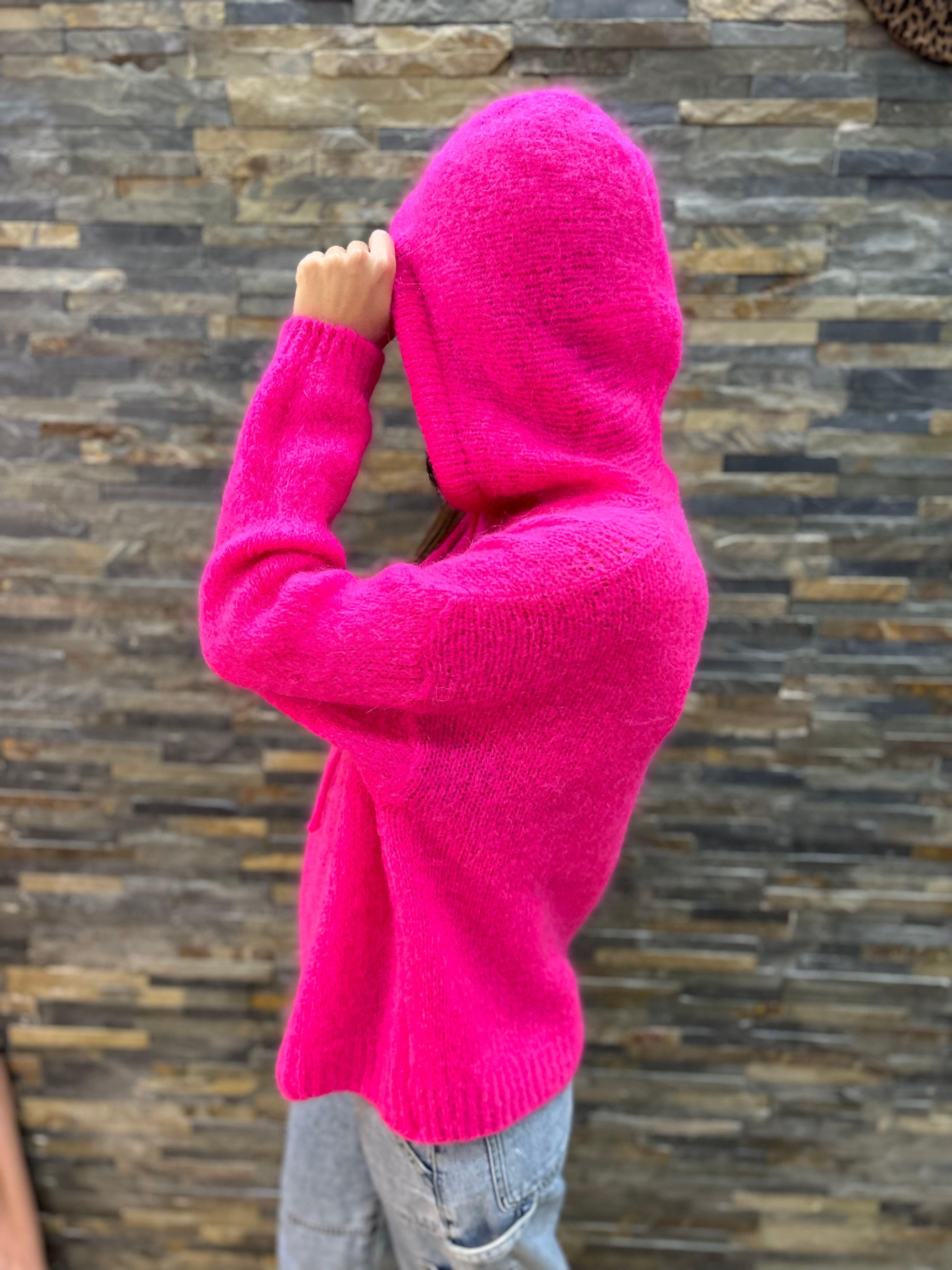 Pull à capuche « Lili » fushia