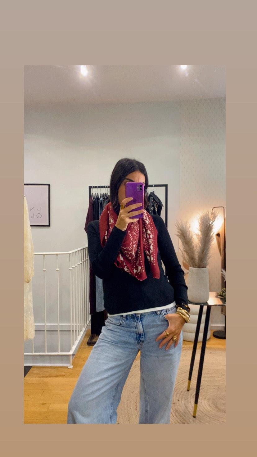 Foulard bandana Bordeaux