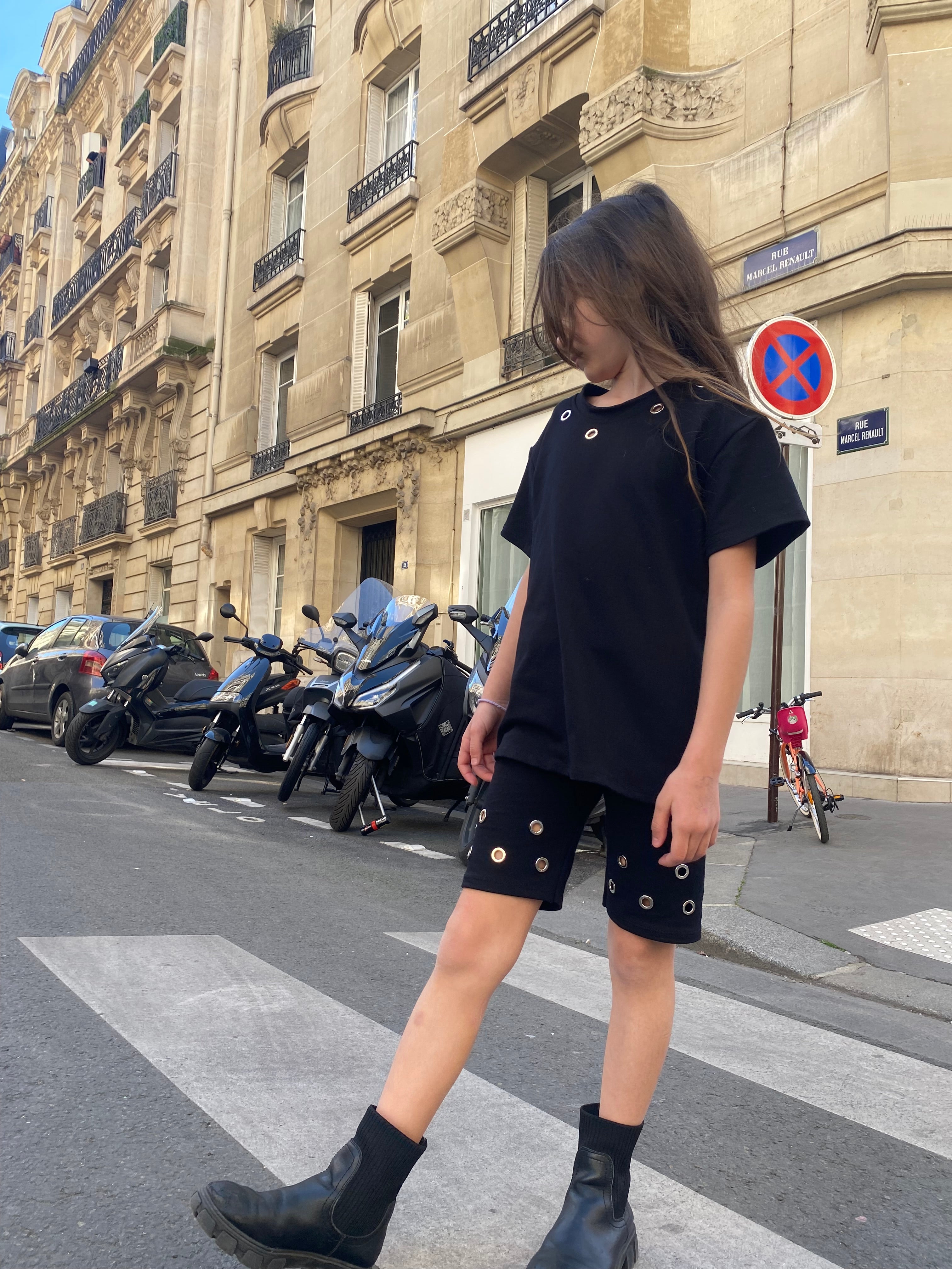 Ensemble cycliste « aby »  œillet noir