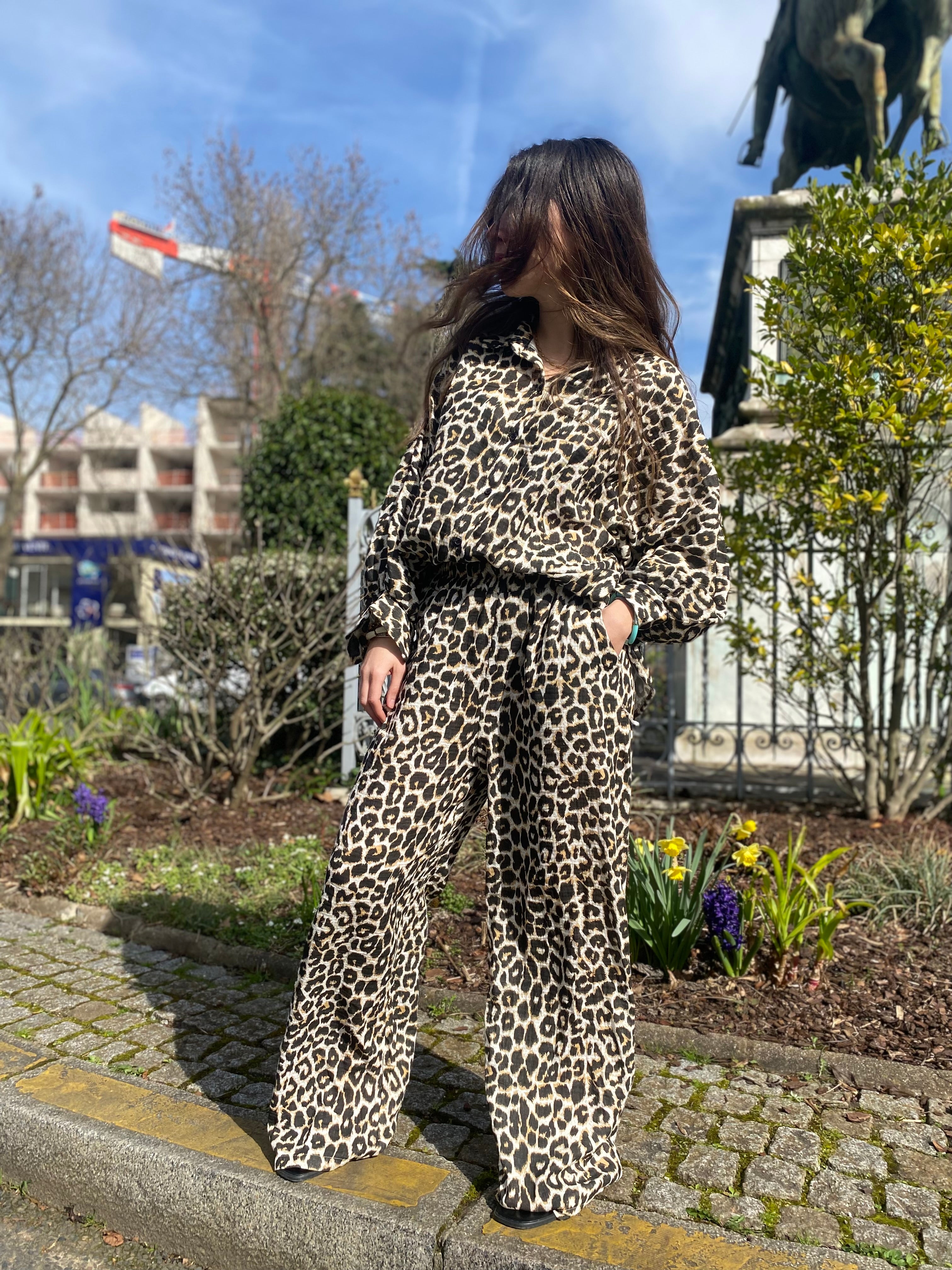 Ensemble pantalon “Nina” léopard