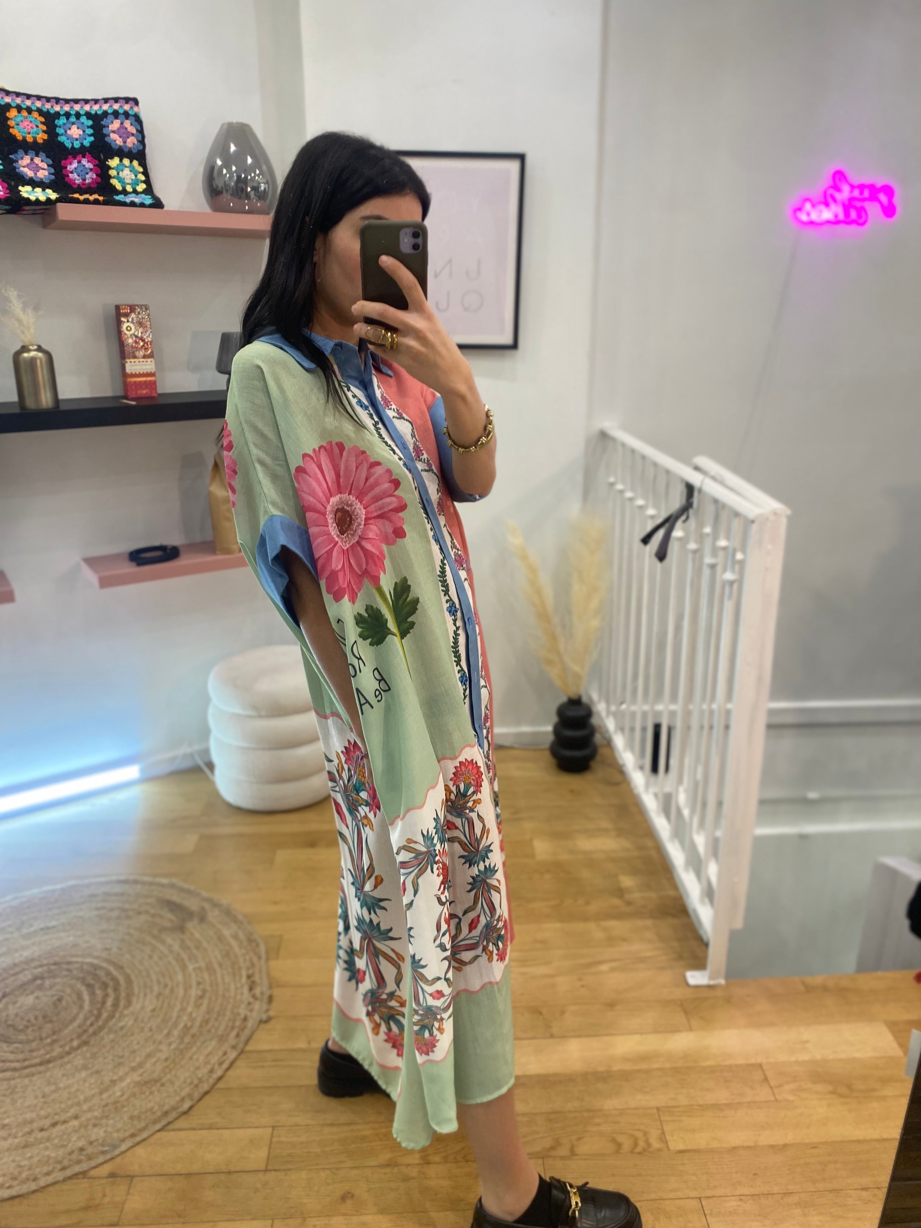 Robe « flower » bi color