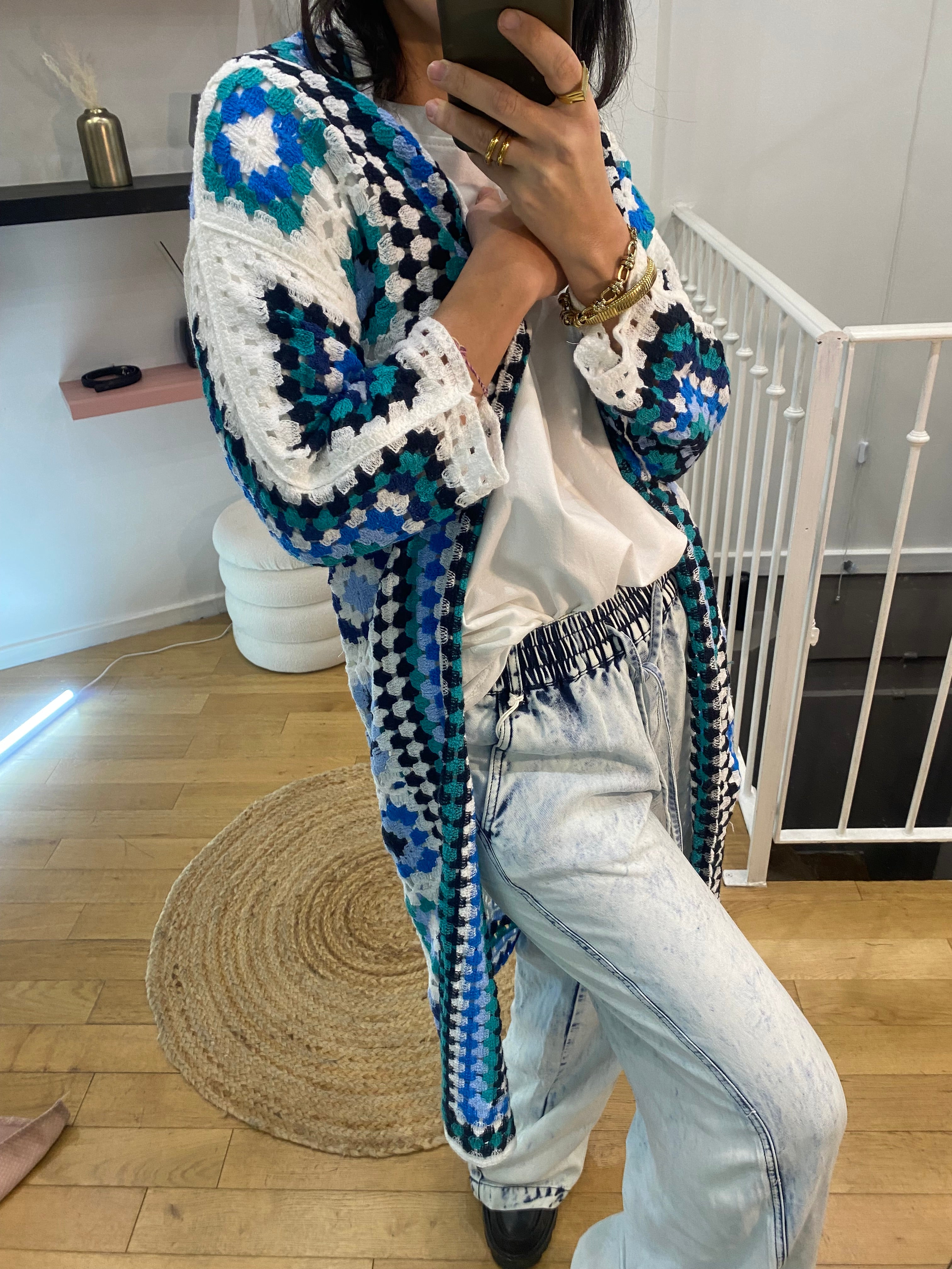 Kimono « charlotte » multibleu