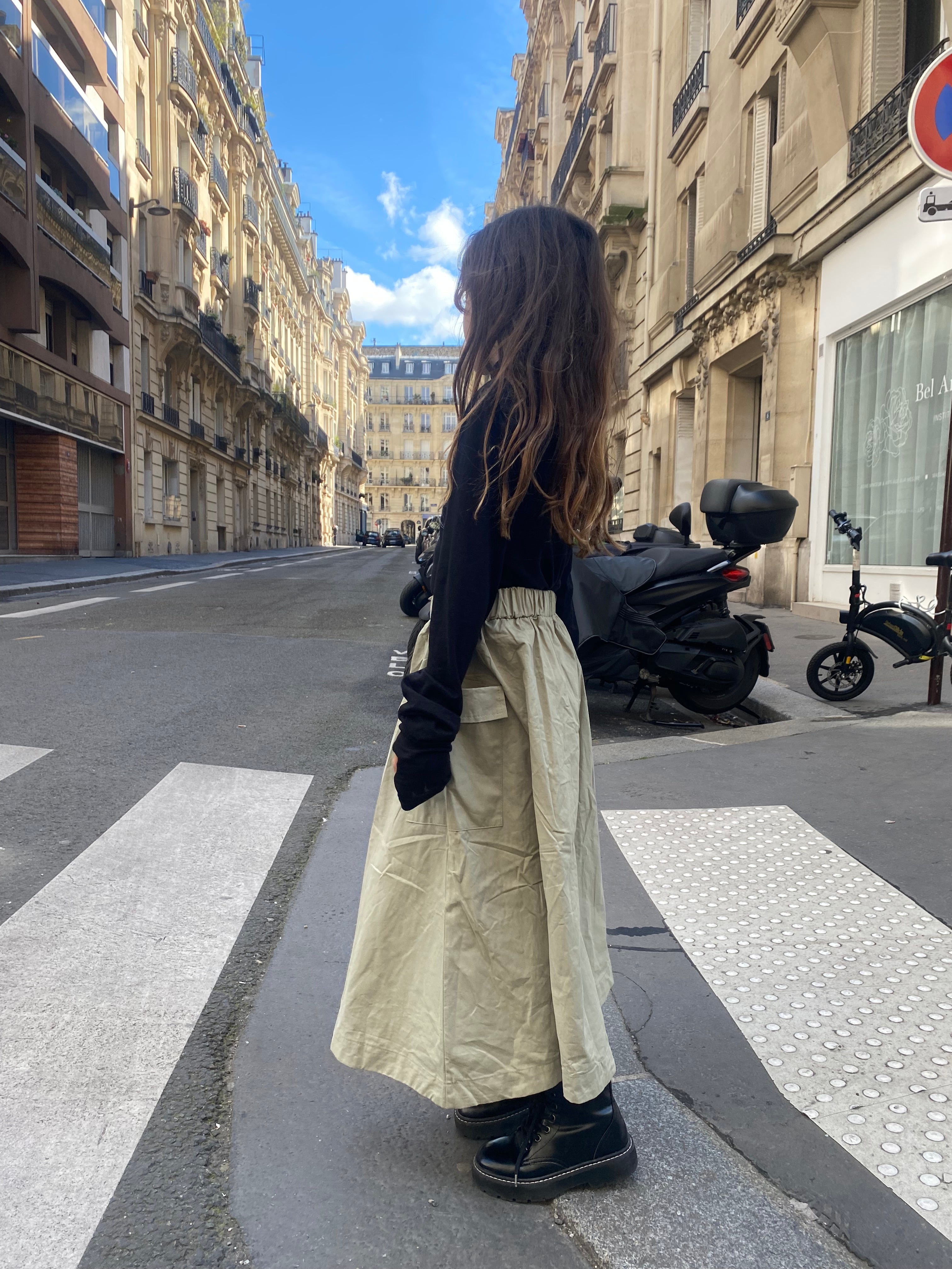 Jupe poche« Bella » kaki