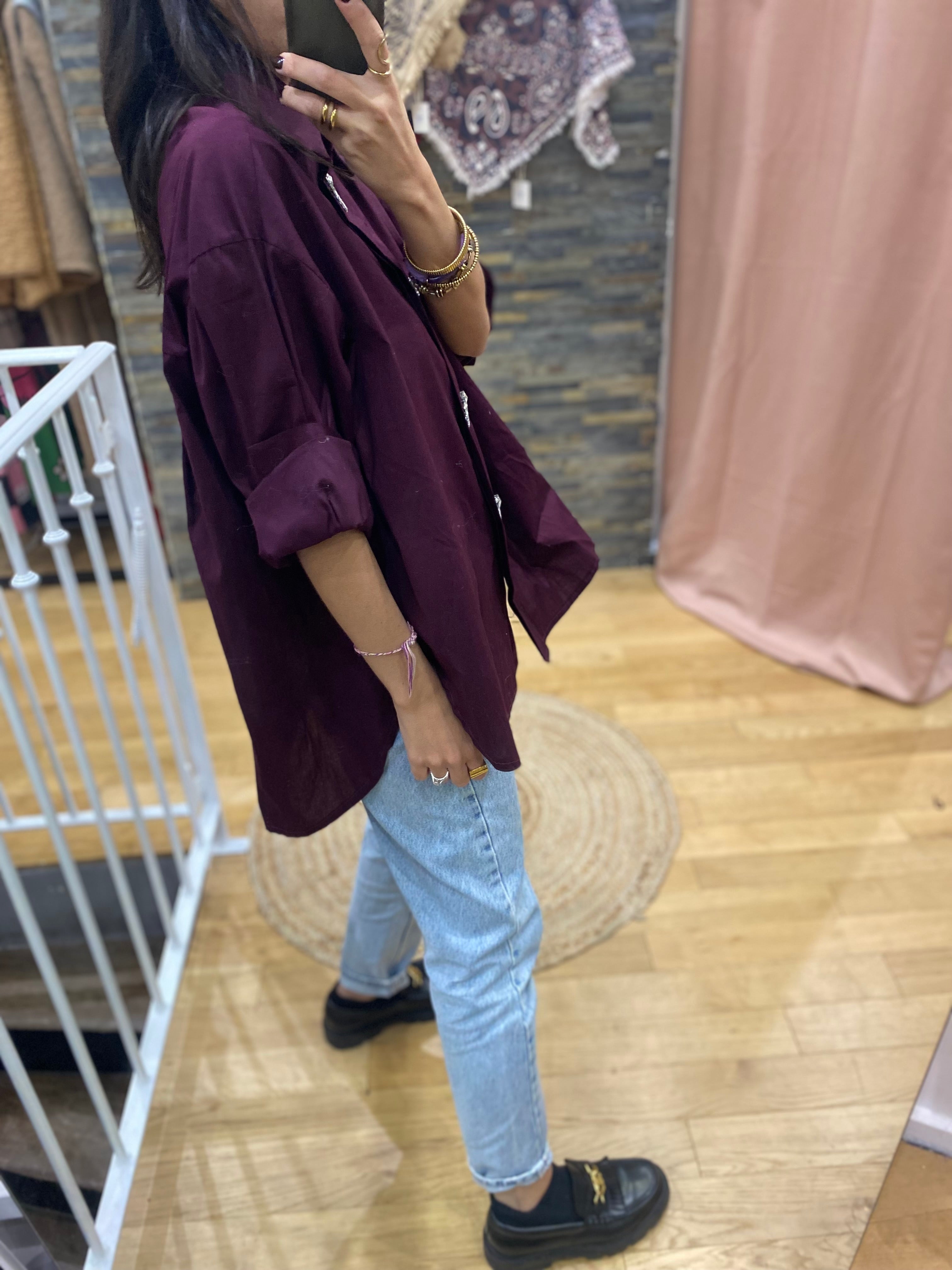 Chemise « Kate » bordeaux