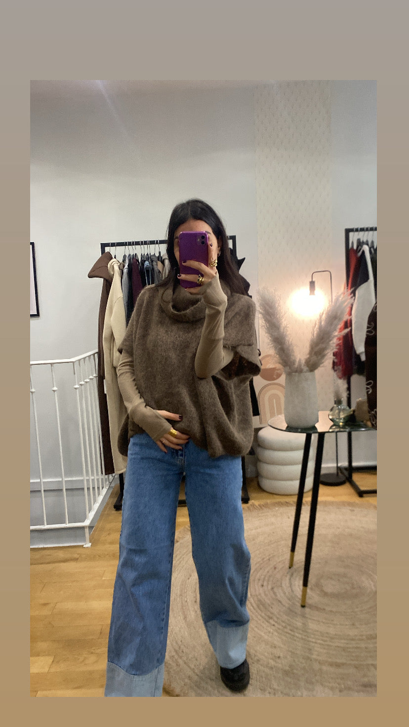 Pull « Lya » taupe