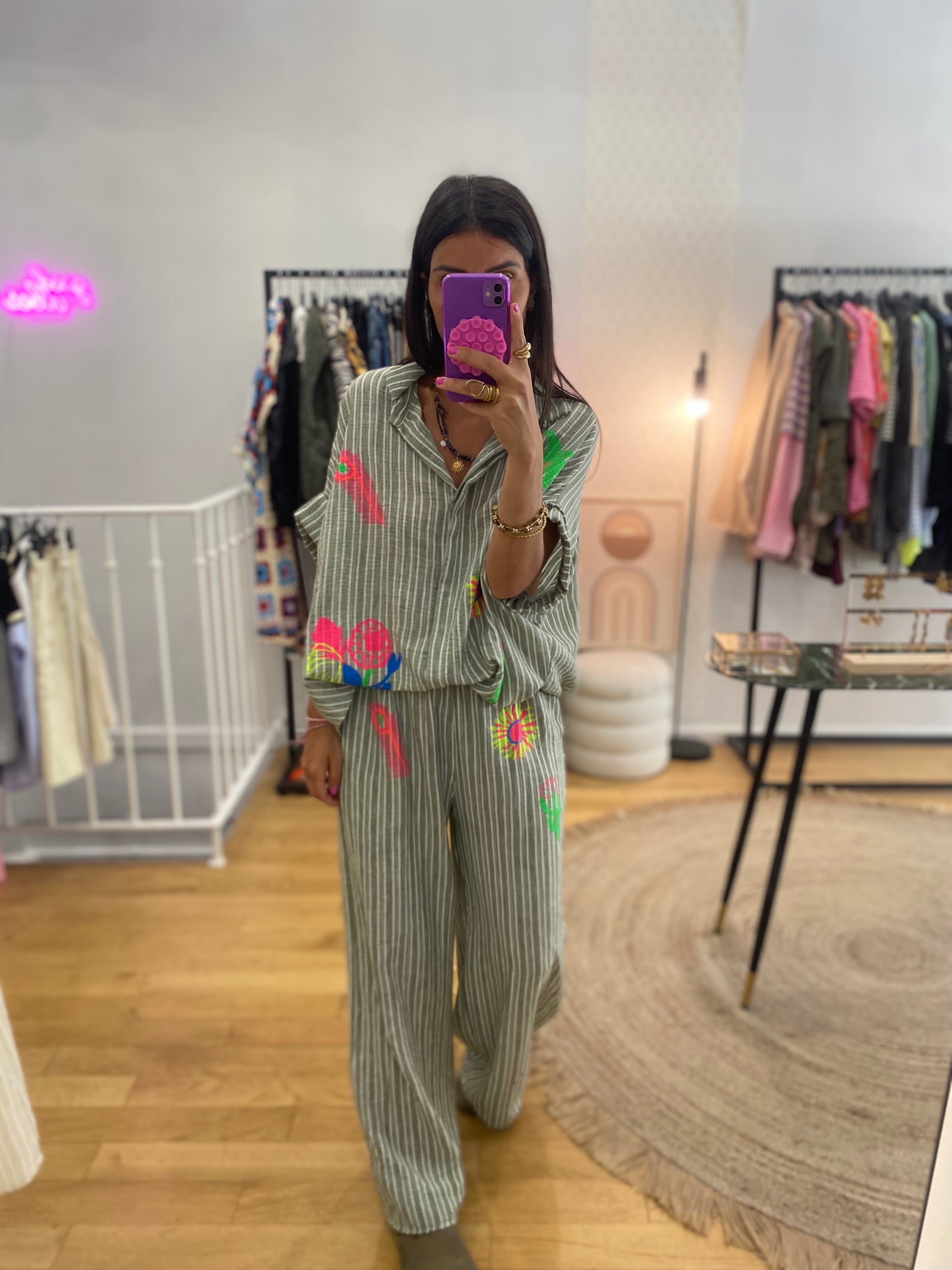Pantalon « Mila » kaki