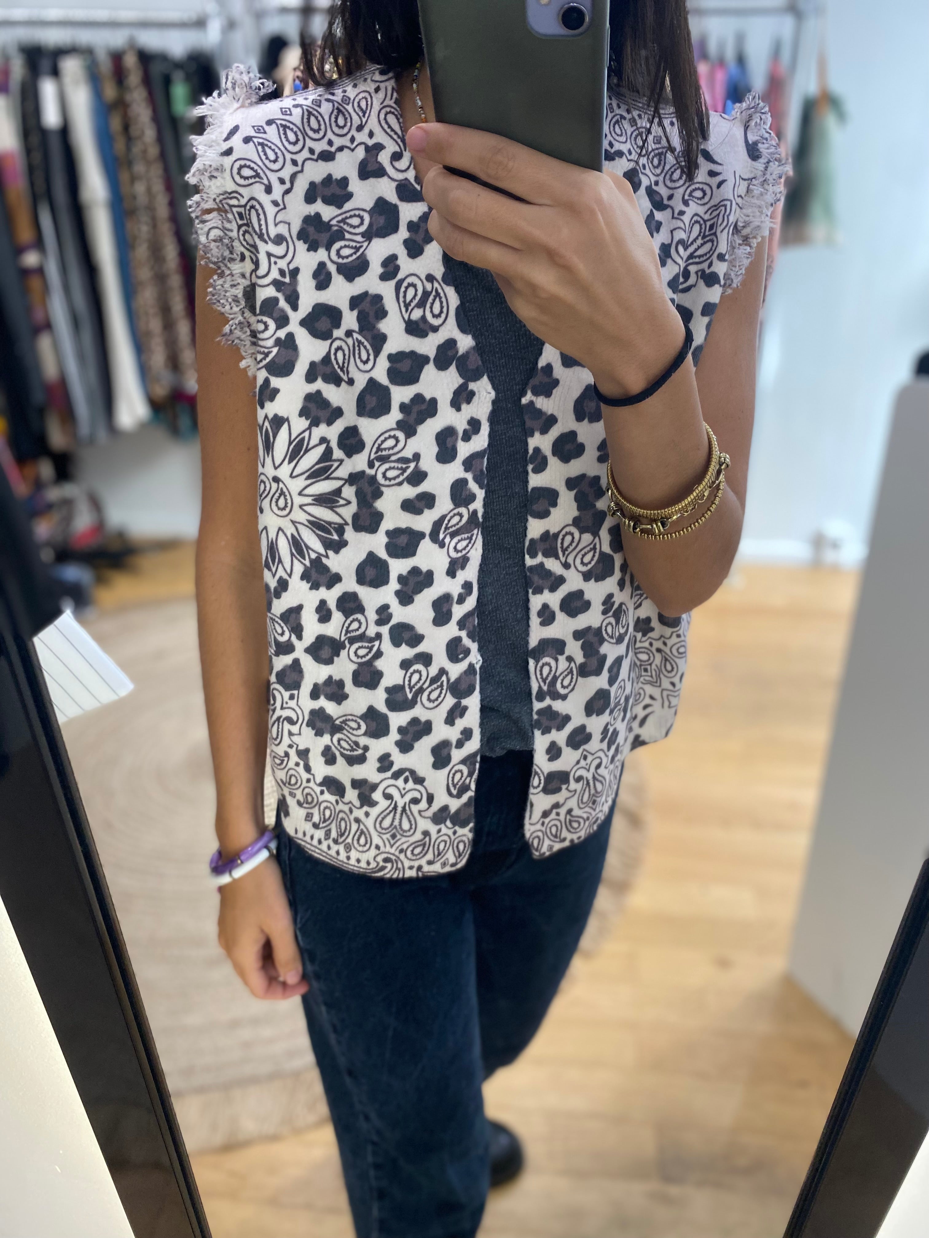 Gilet « joe » bandana ecrue