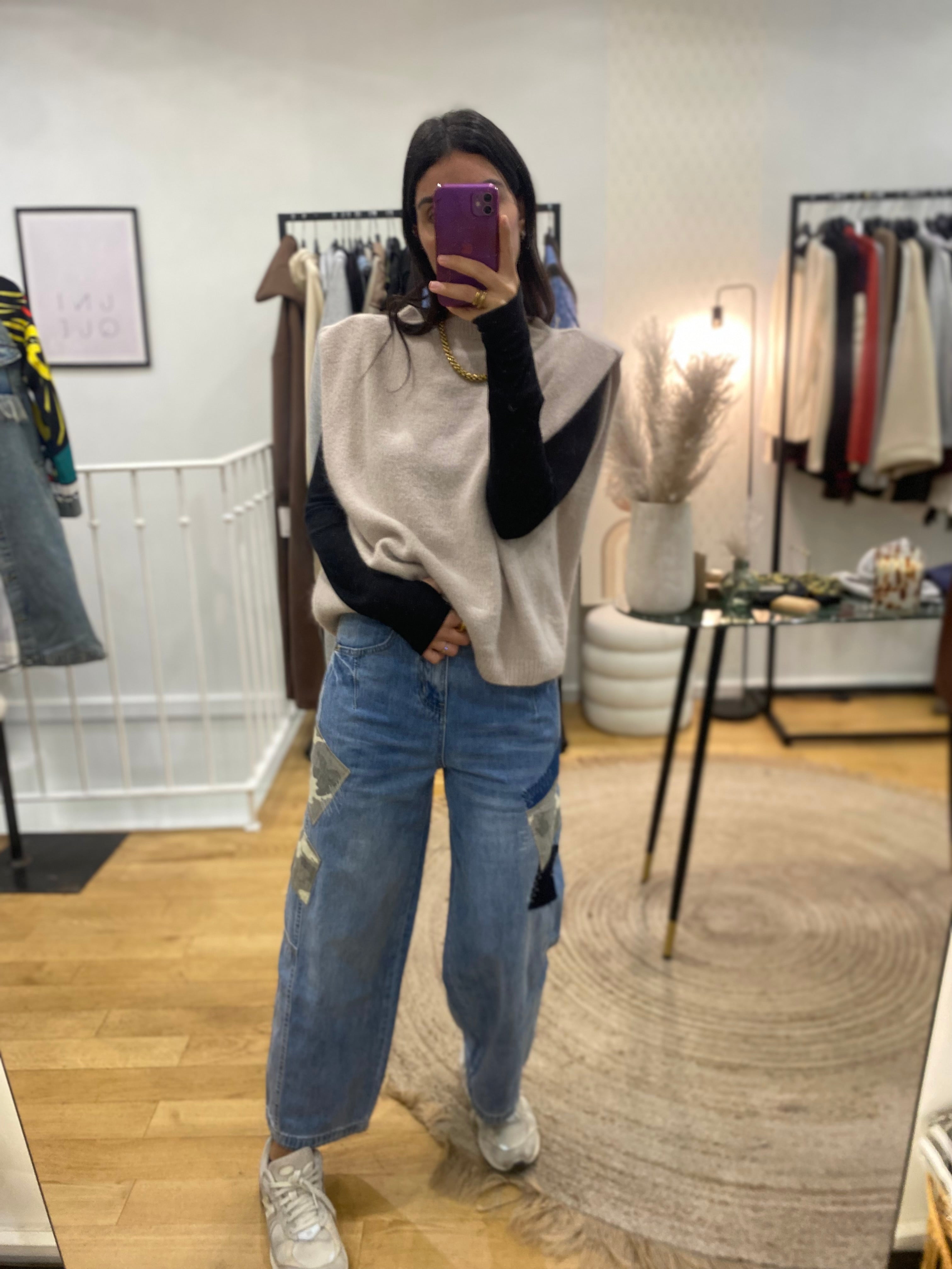 Jeans « Shauna » patchwork