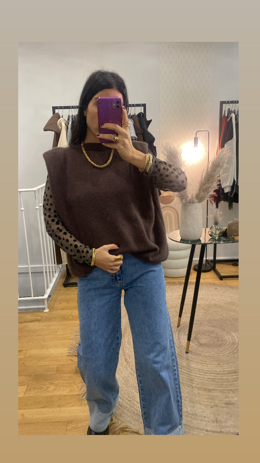 Pull « Kimy » taupe