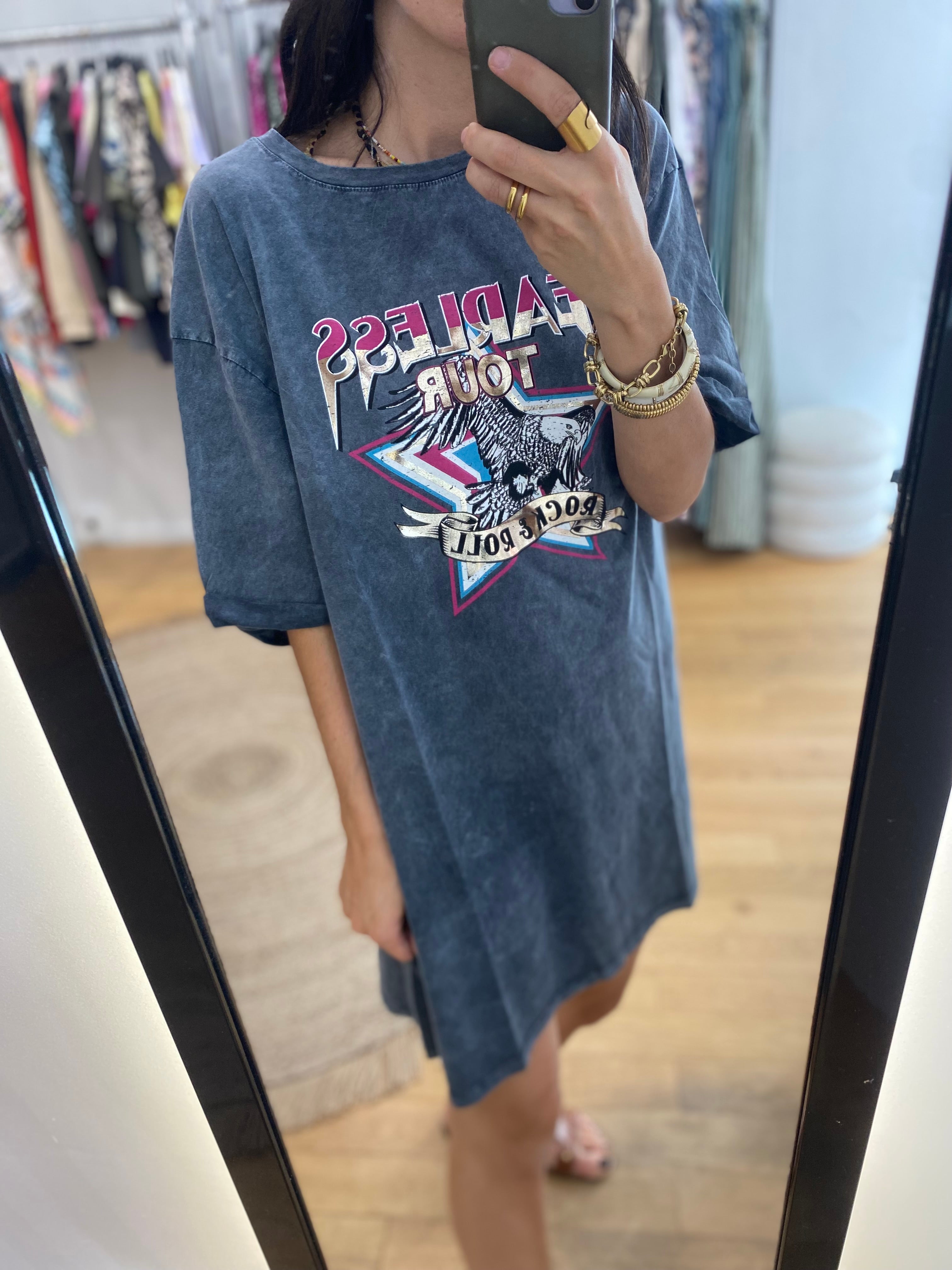 T-shirt long / robe T-shirt « Fearless »