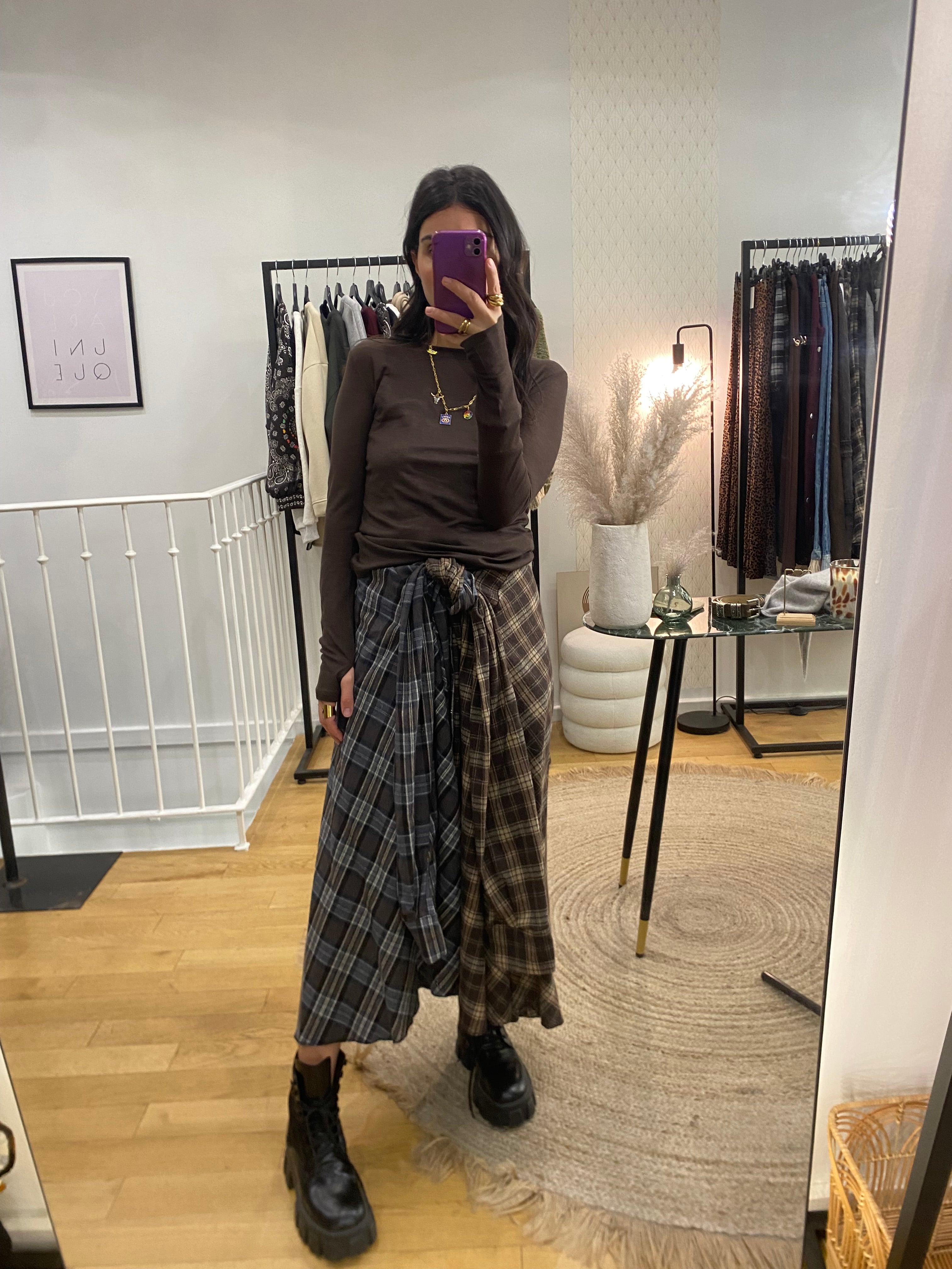 Jupe chemise « Joyce » bi coloris