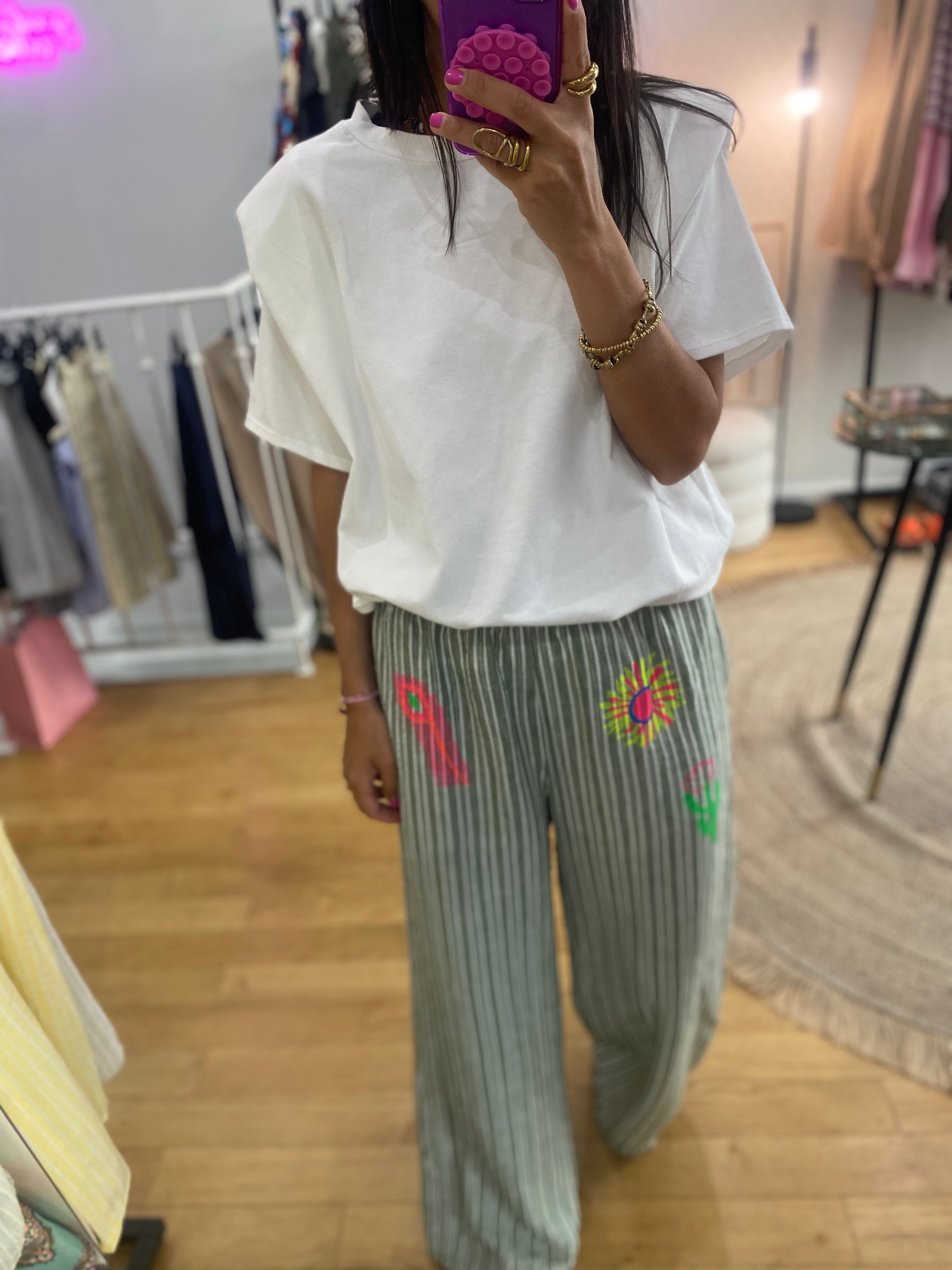 Pantalon « Mila » kaki