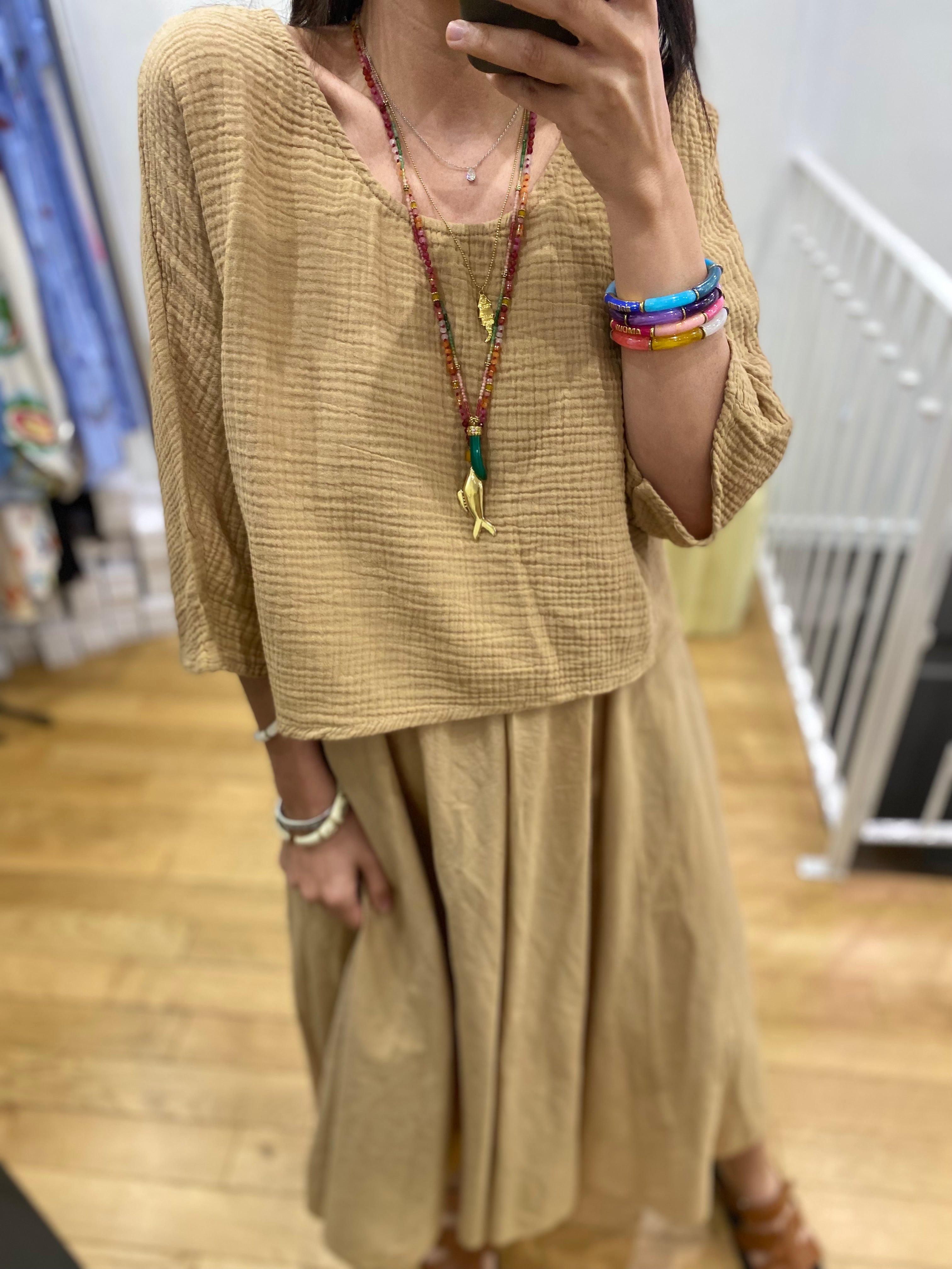 Robe 2 en 1 « Stéphanie » camel