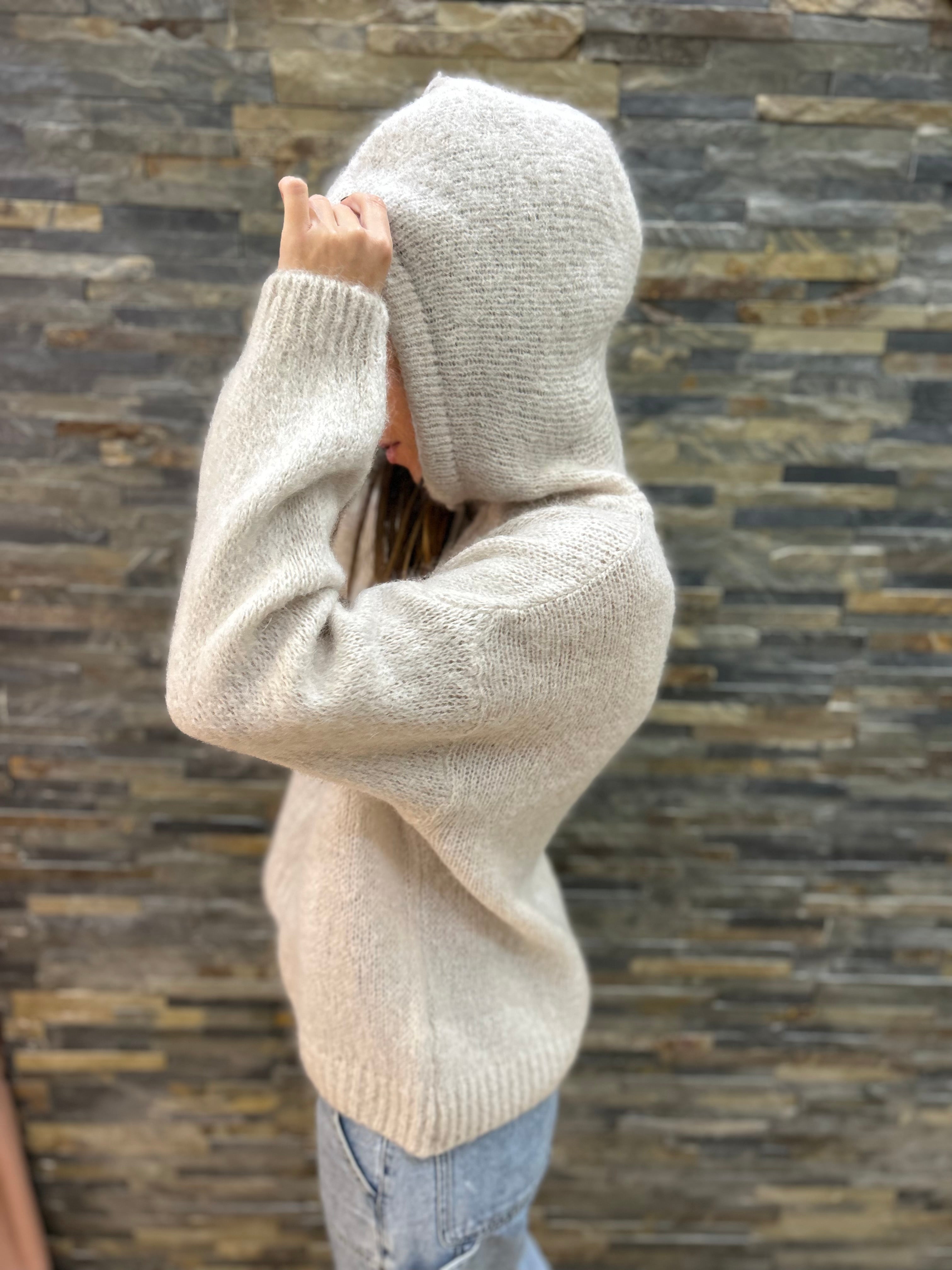 Pull à capuche « Lili » beige