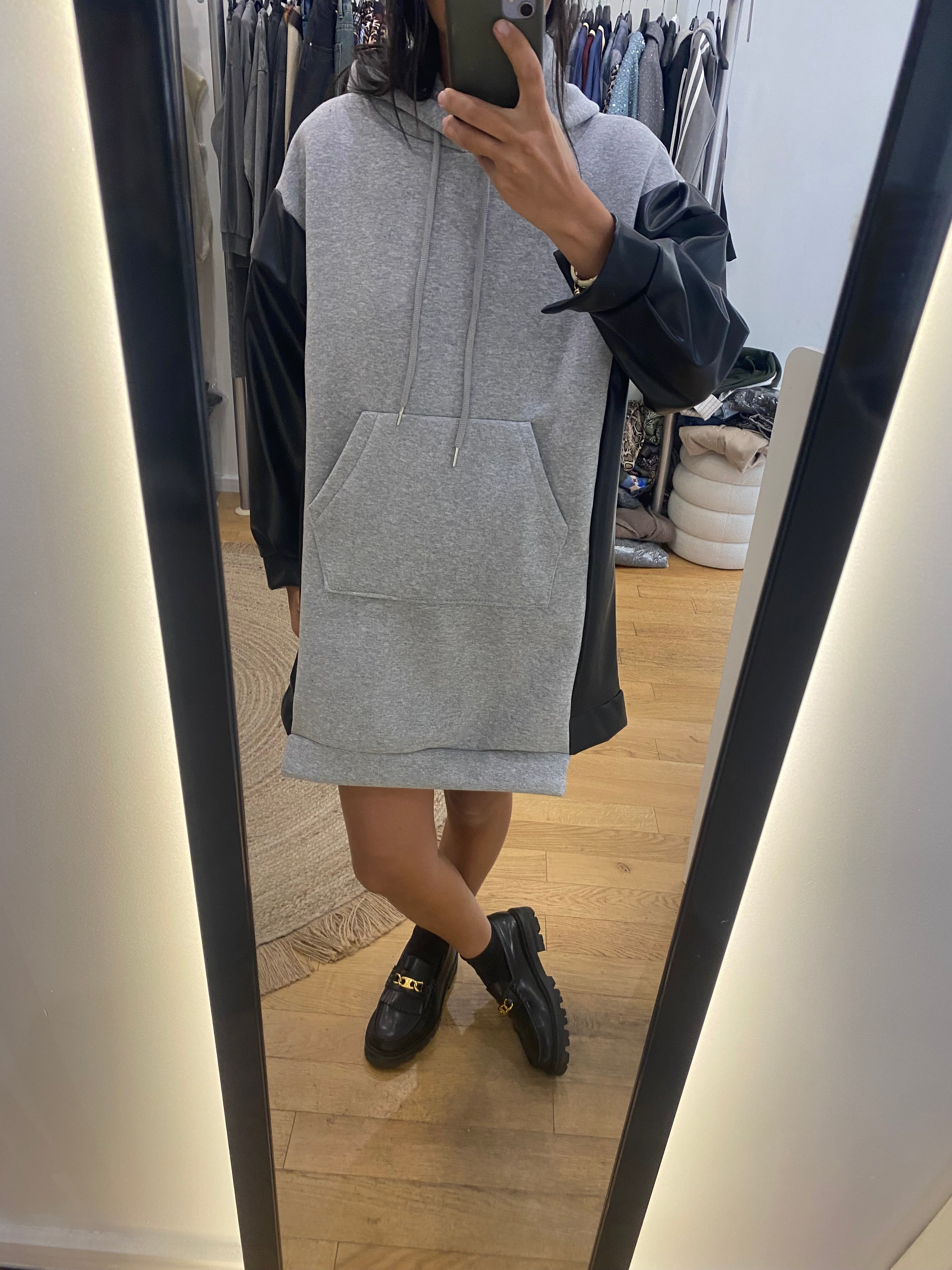 Robe be matière « shaï » gris