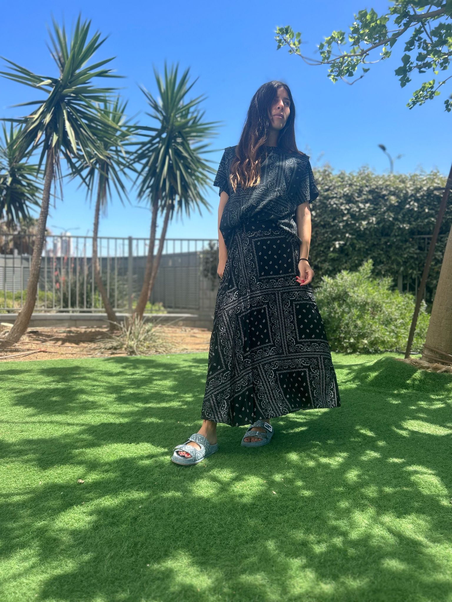 Jupe « Lucie » bandana noir