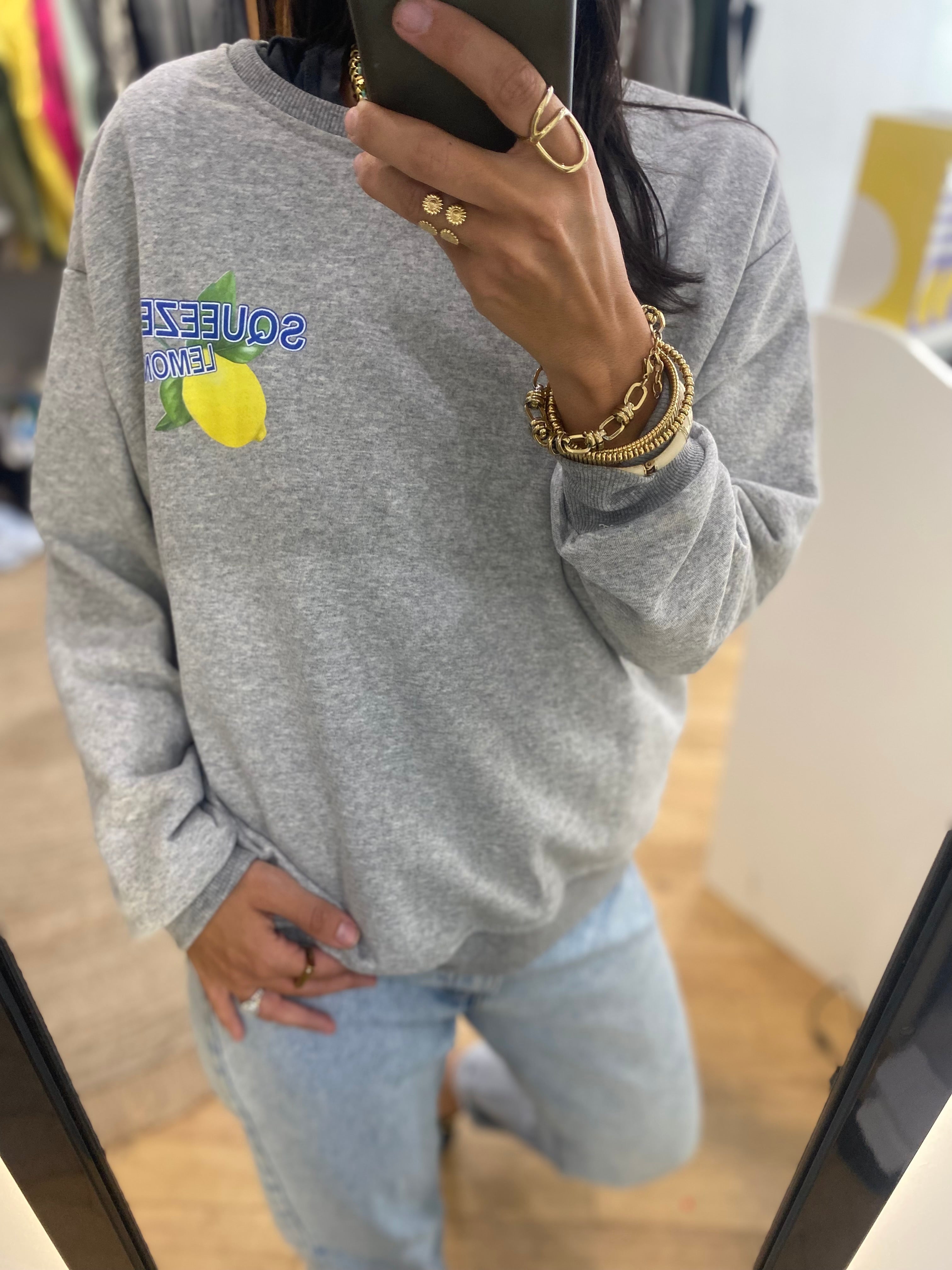 Pull « citron » gris