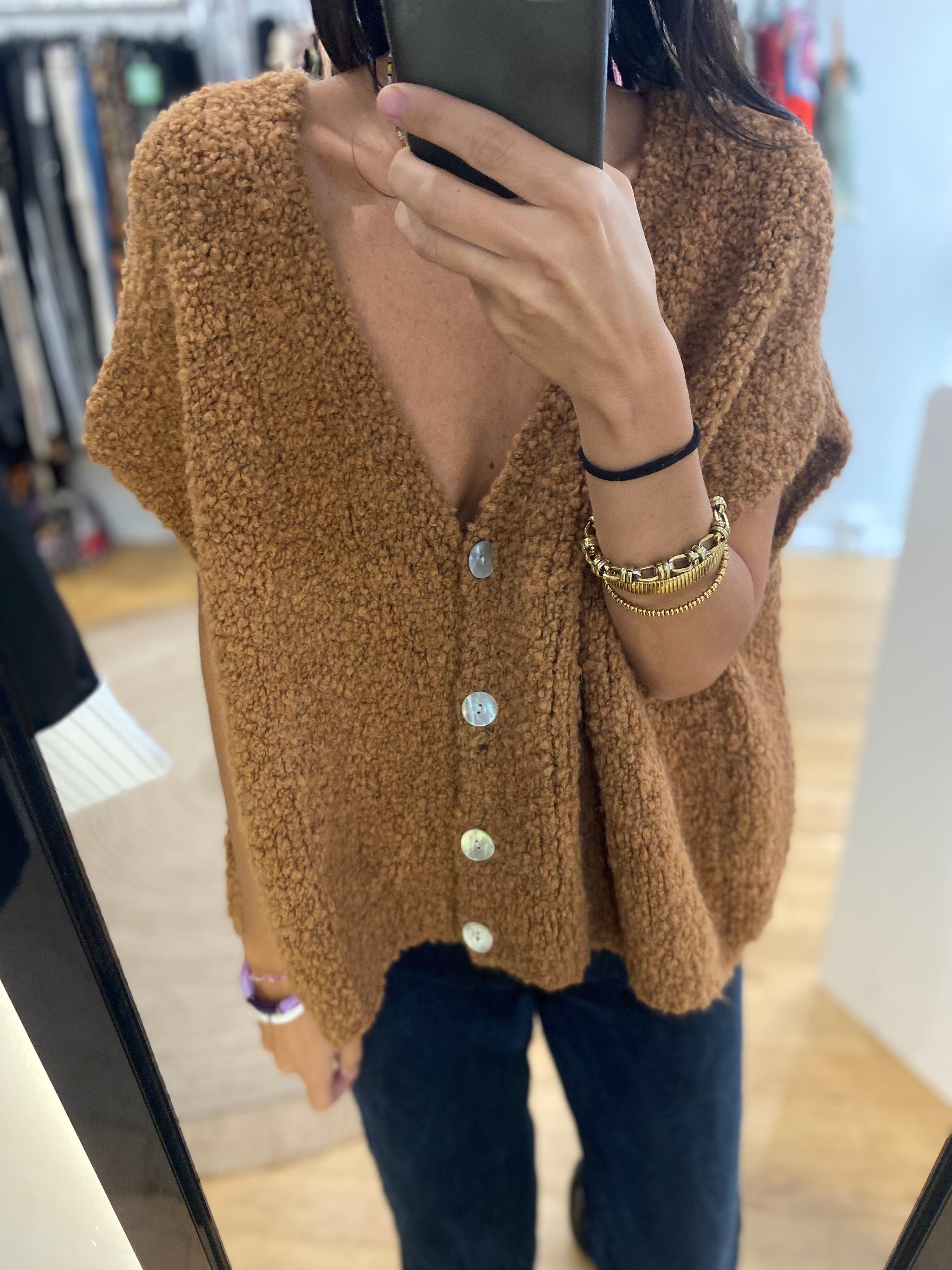 Gilet « yael » camel