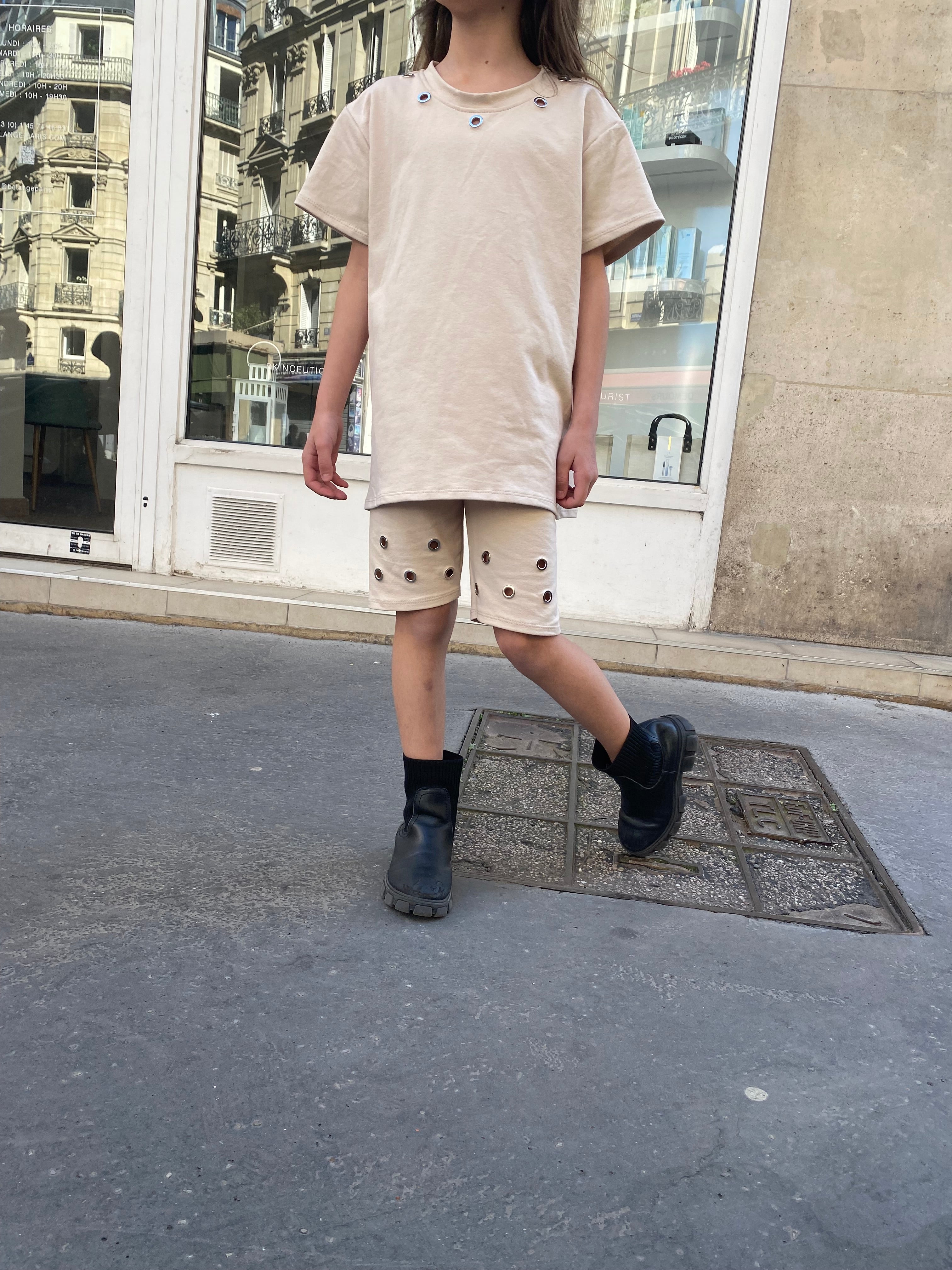 Ensemble cycliste « Aby » œillet écru