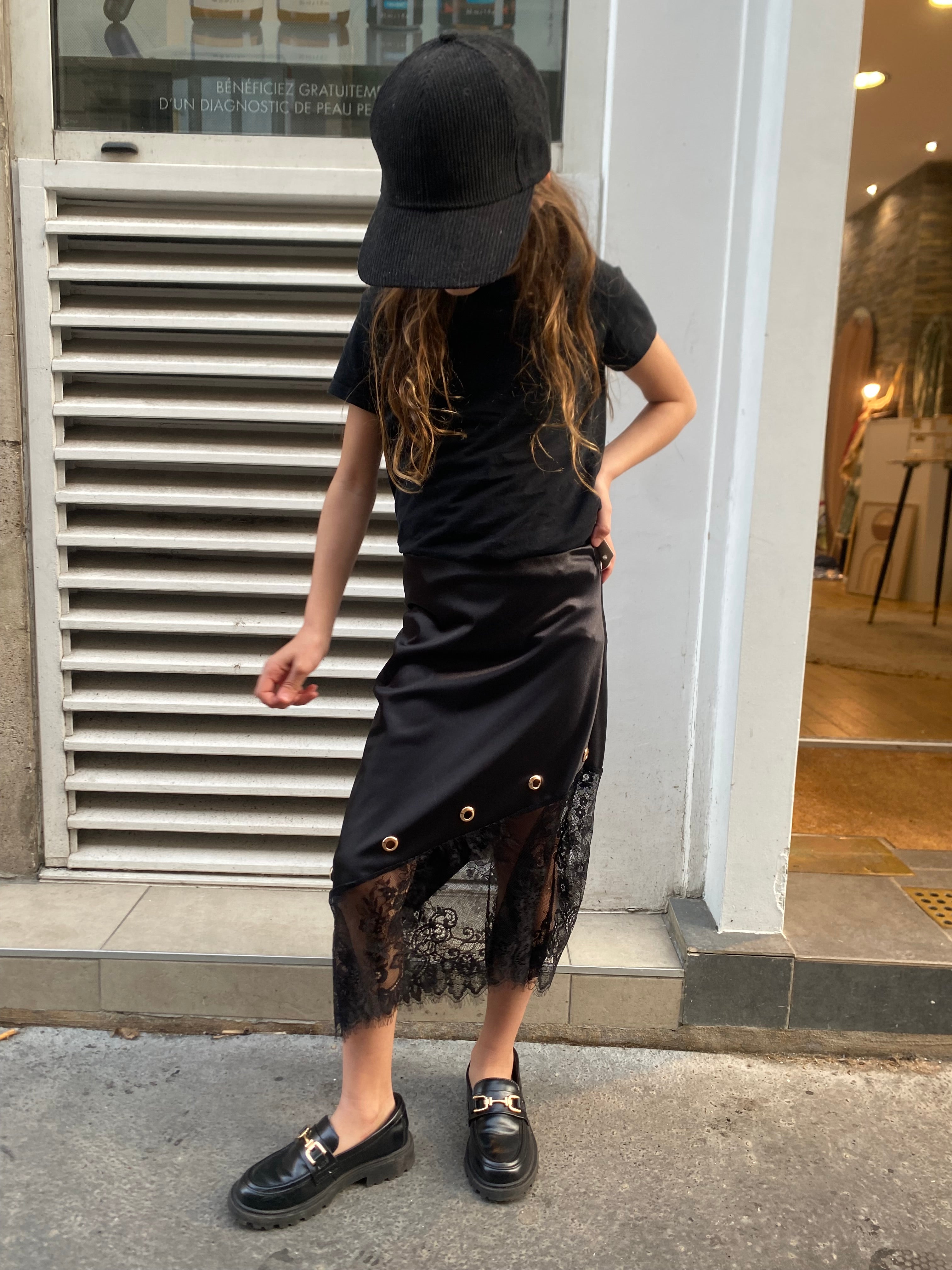 Jupe œillet enfant « Lola » noir