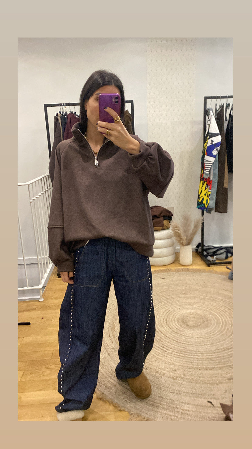 Pull « camionneur » taupe