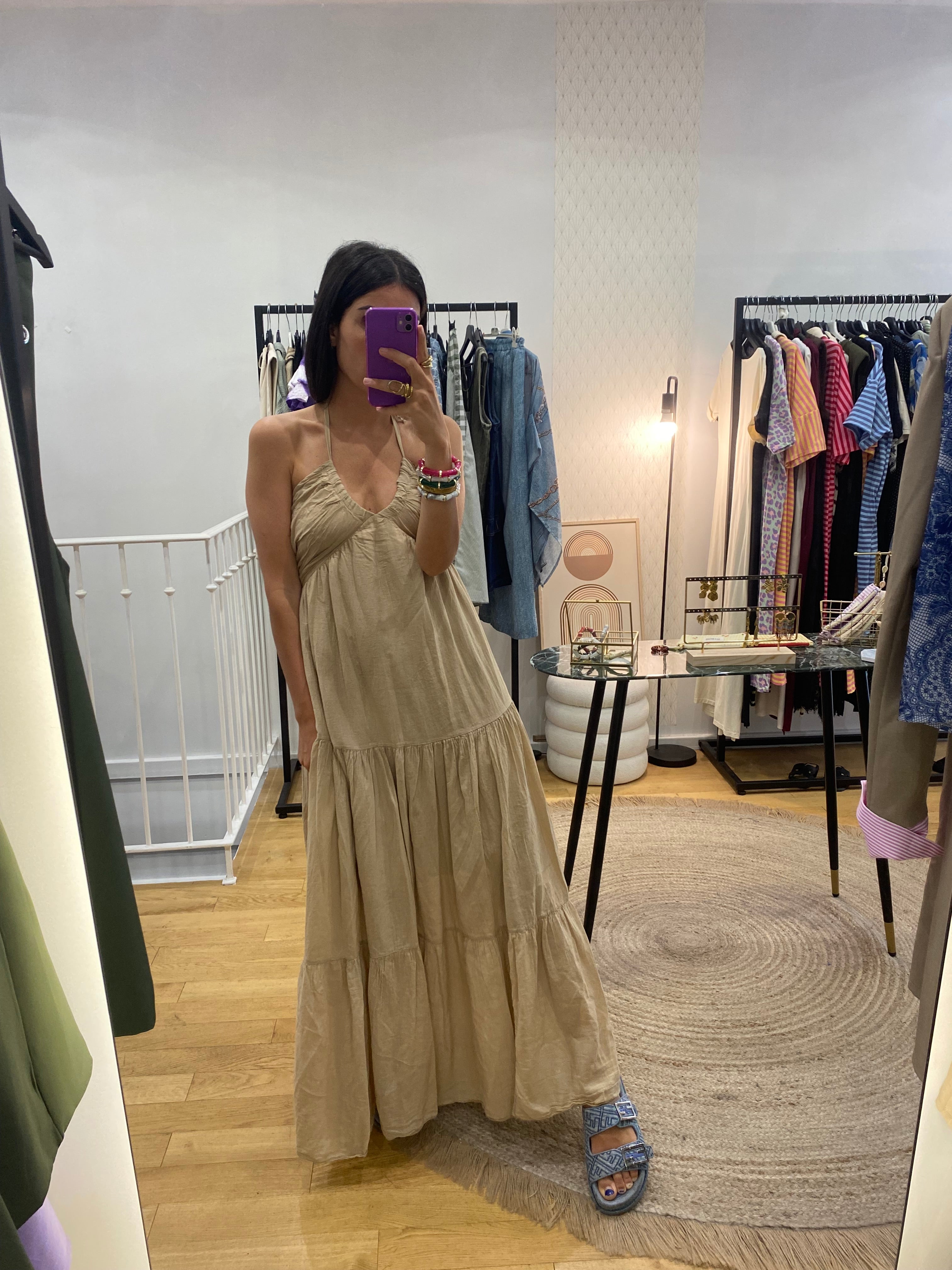 Robe « Ève » camel