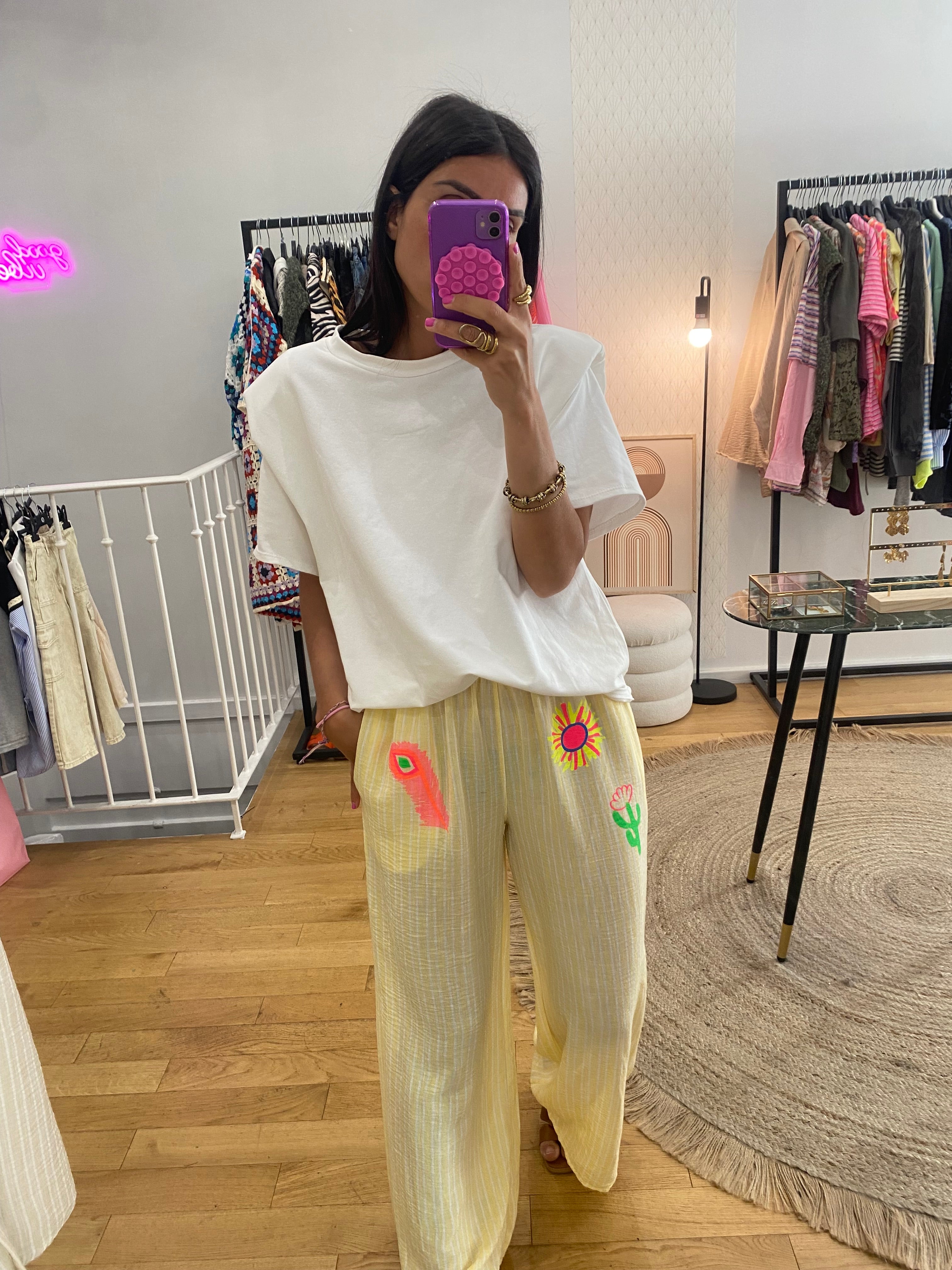 Pantalon « Mila » jaune