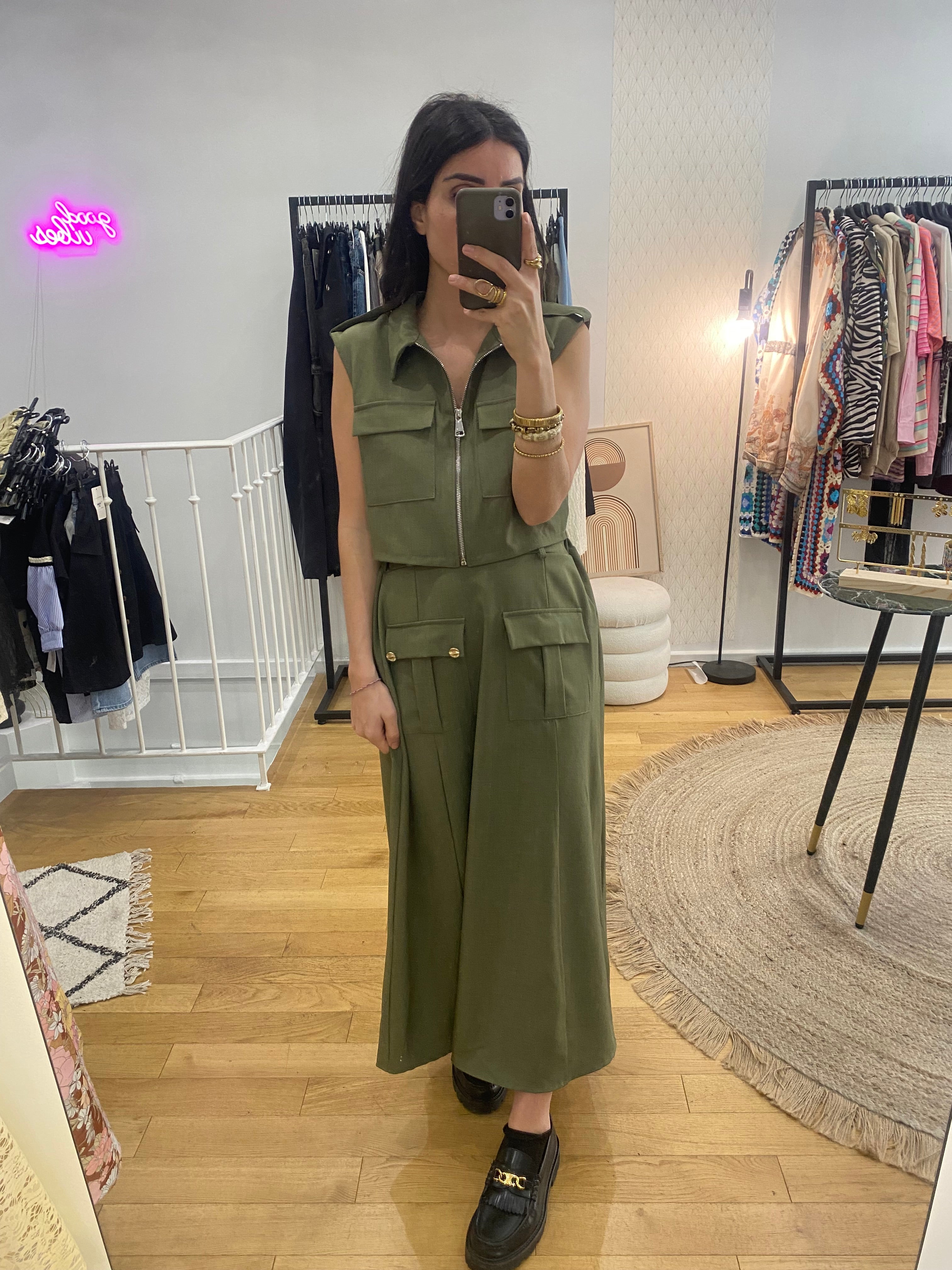 Ensemble jupe « Lollie » kaki