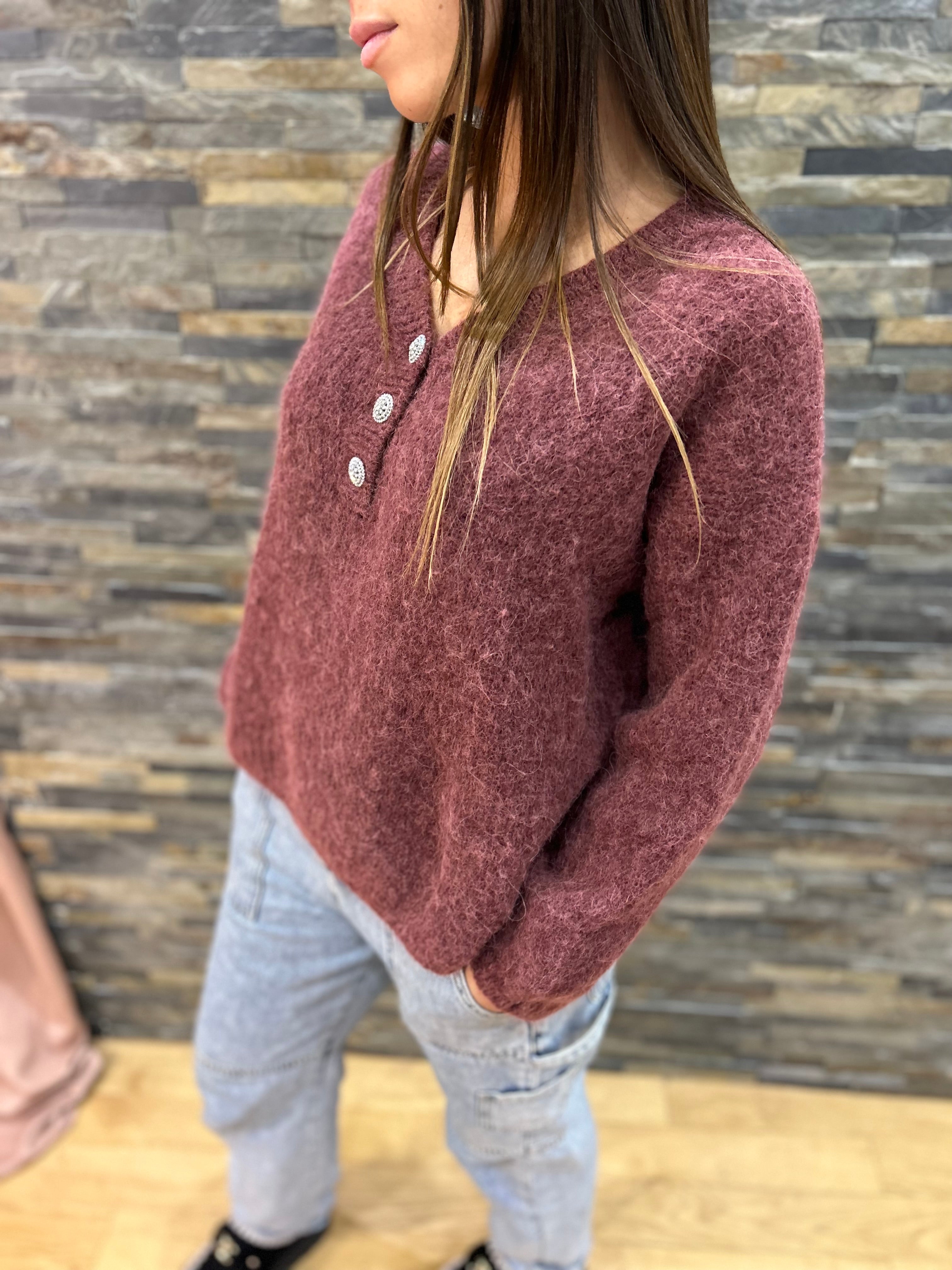 Pull « deby » bordeaux