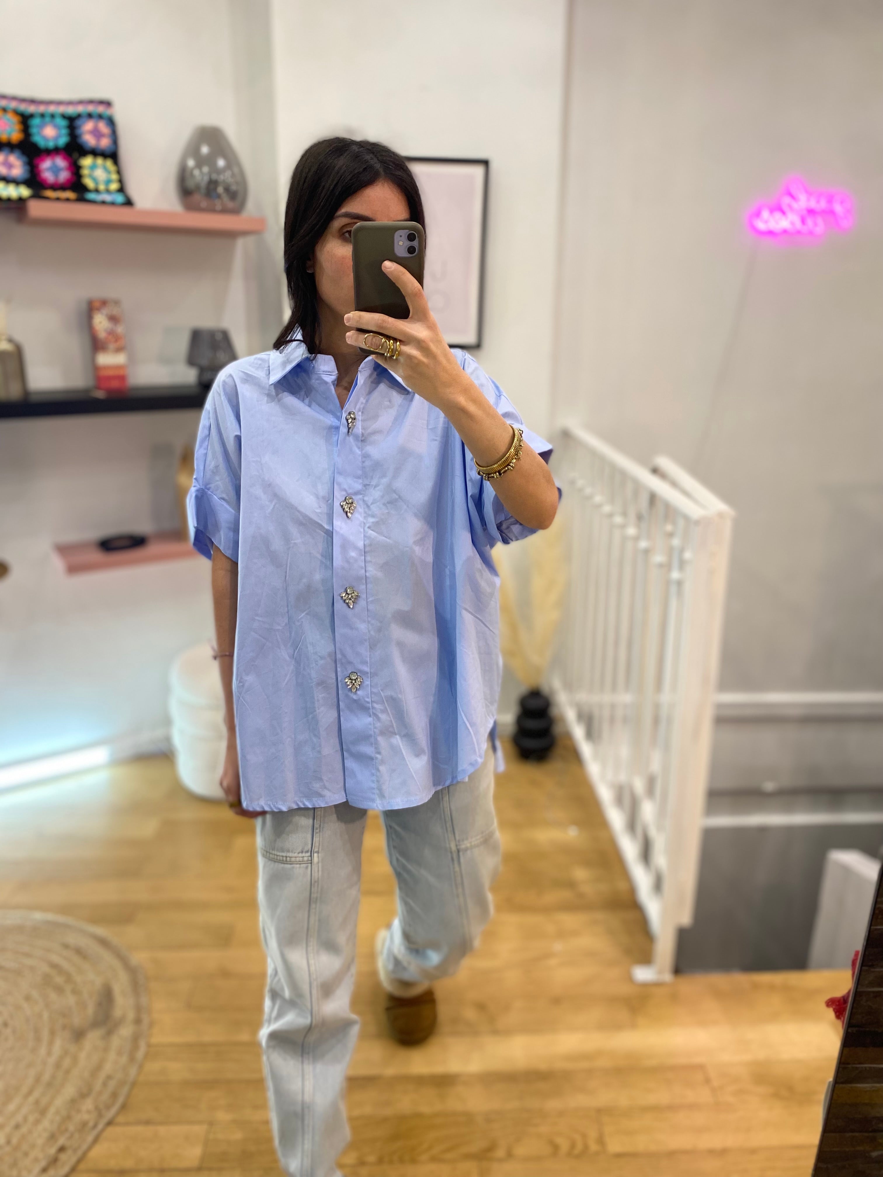 Chemise « Bella » bleu