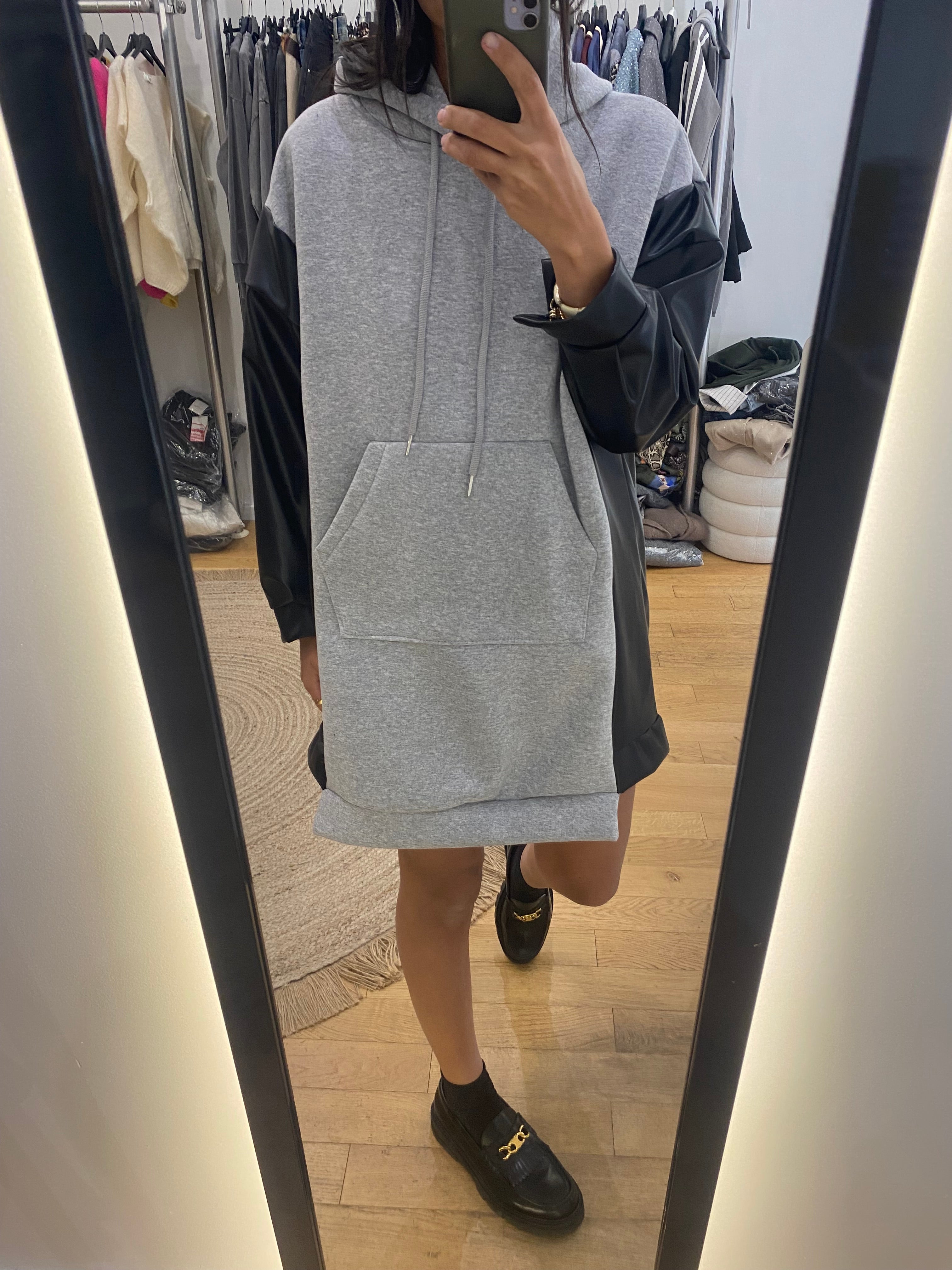 Robe be matière « shaï » gris