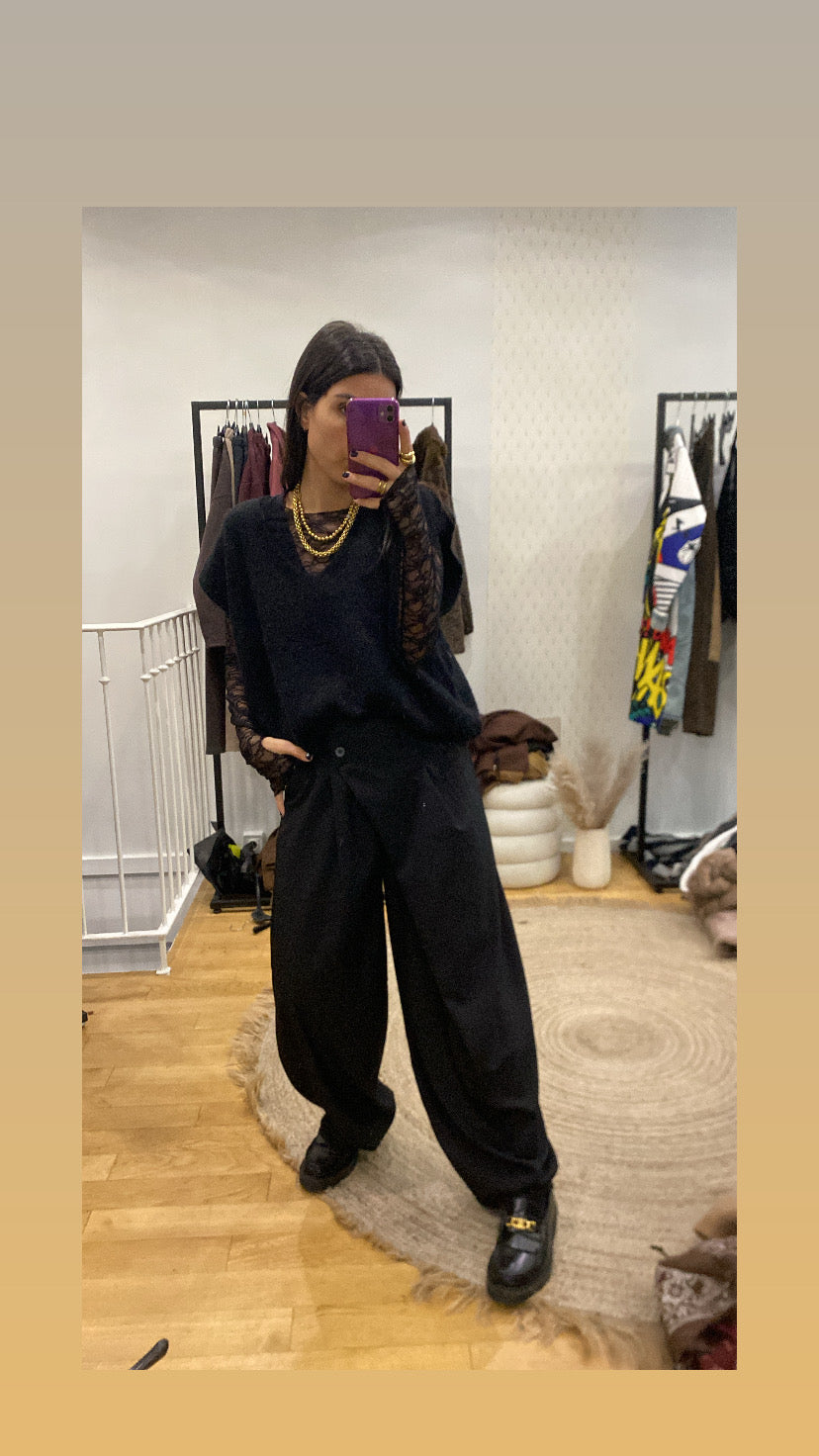 Pantalon portefeuille noir