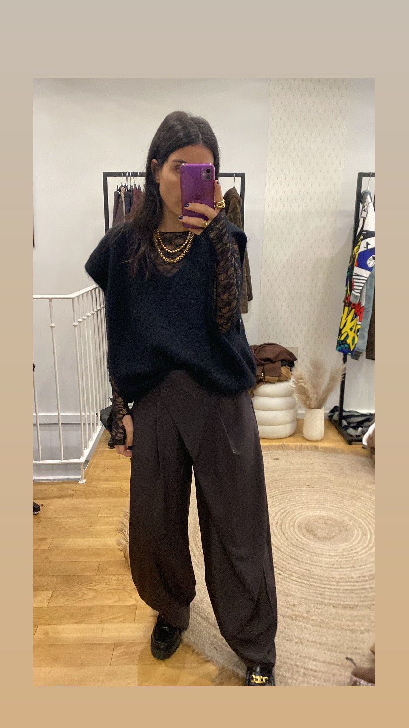 Pantalon portefeuille marron