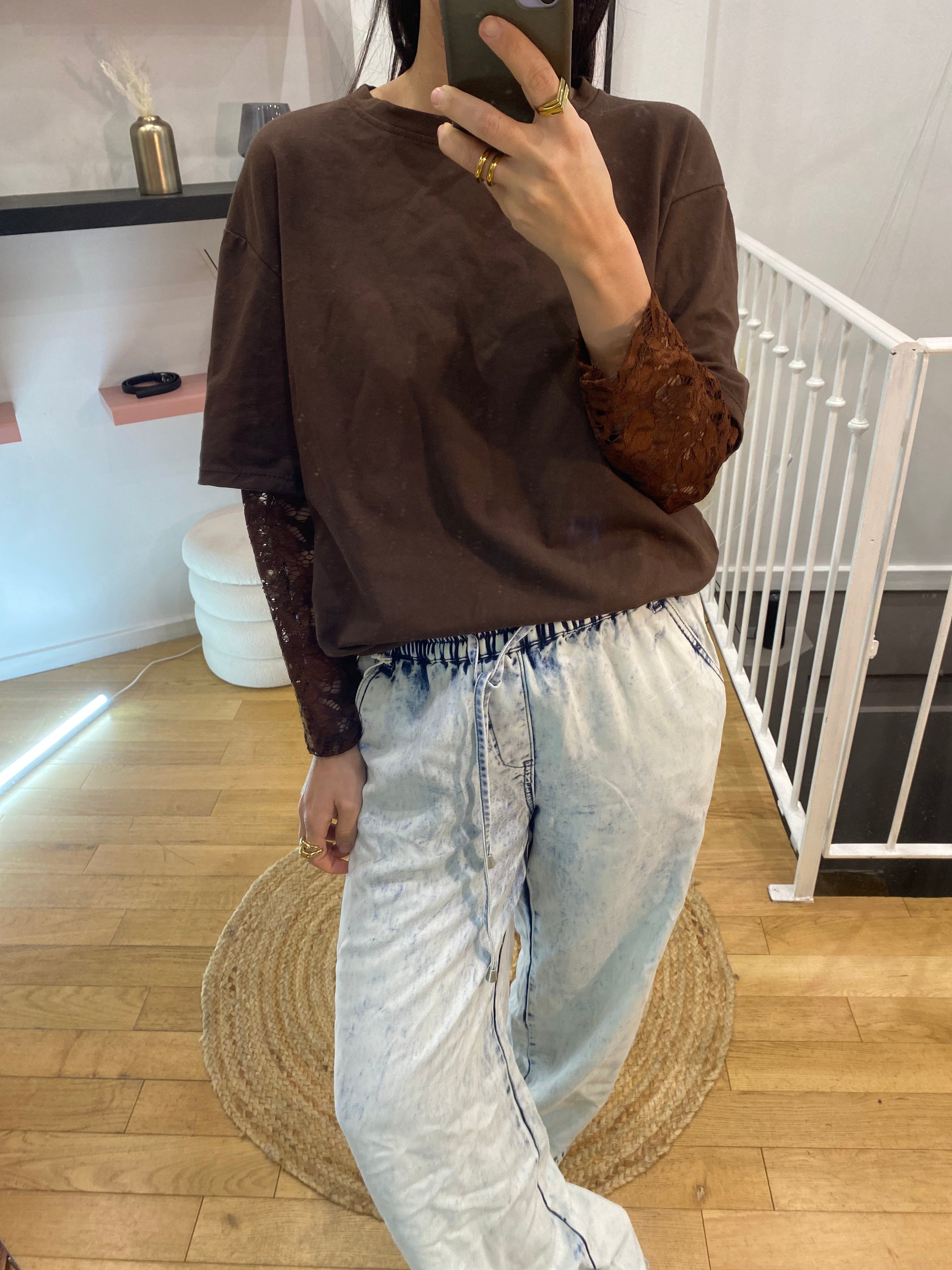 T-shirt “Djulia” marron