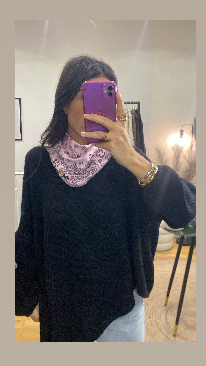 Foulard « Amour » rose pâle