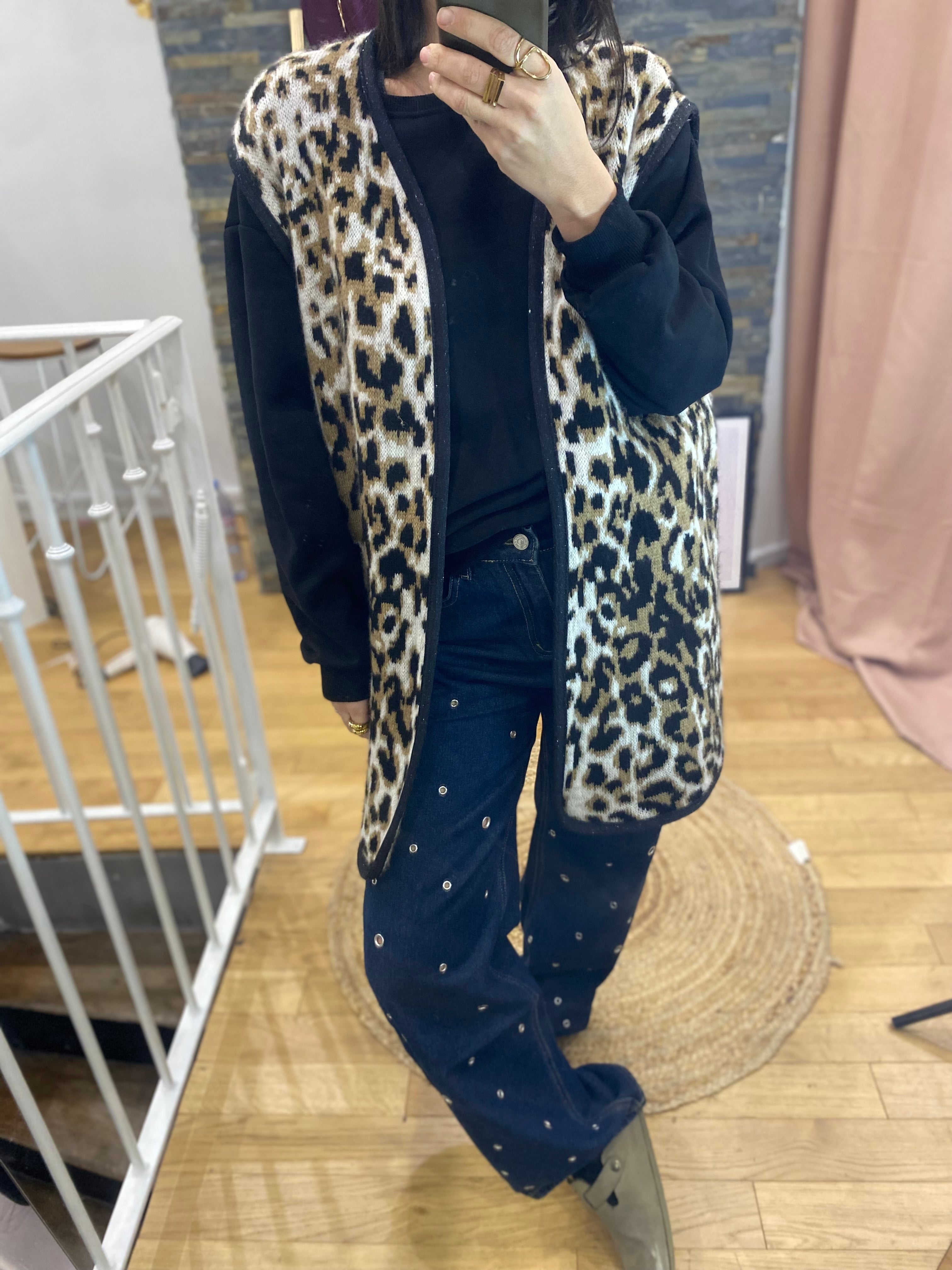 Gilet  « Lily » léopard