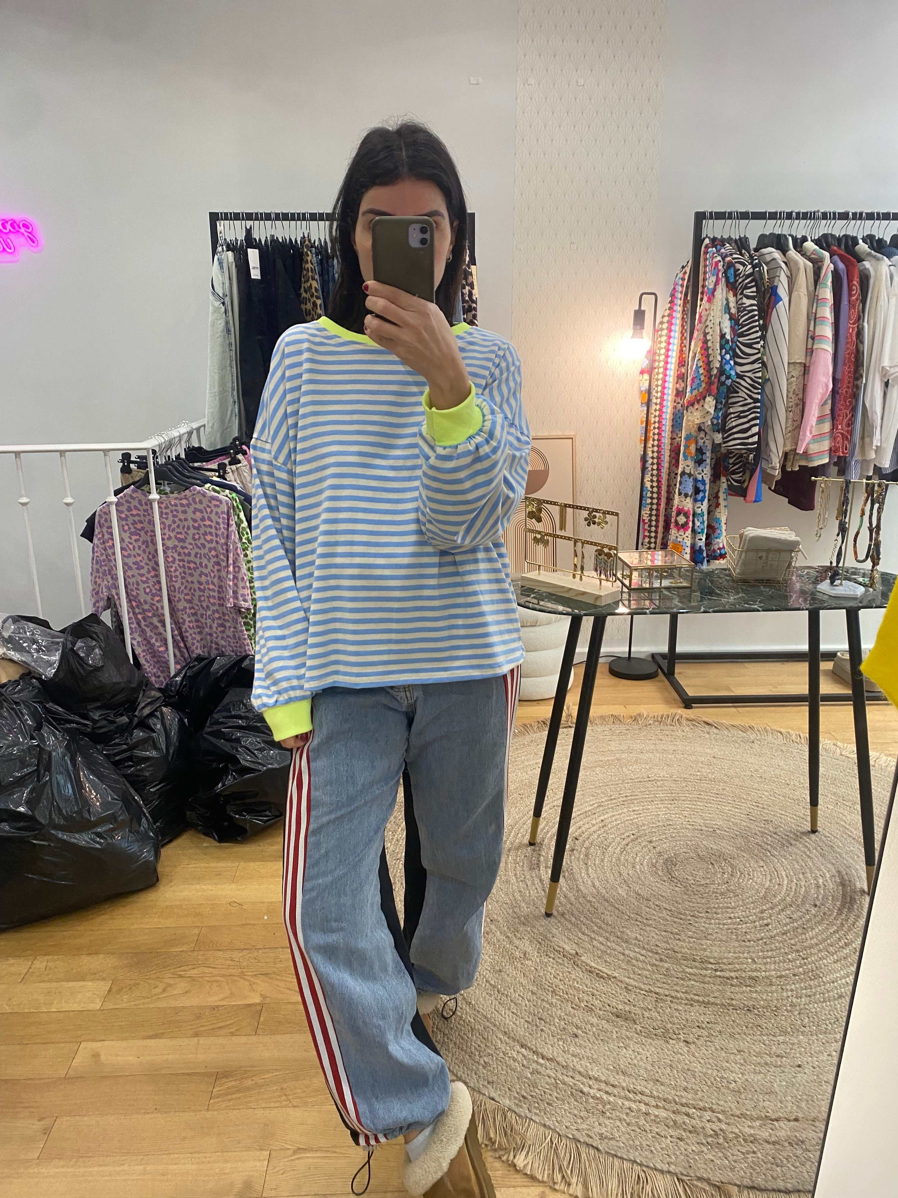 Pull « Louna » rayé bleu