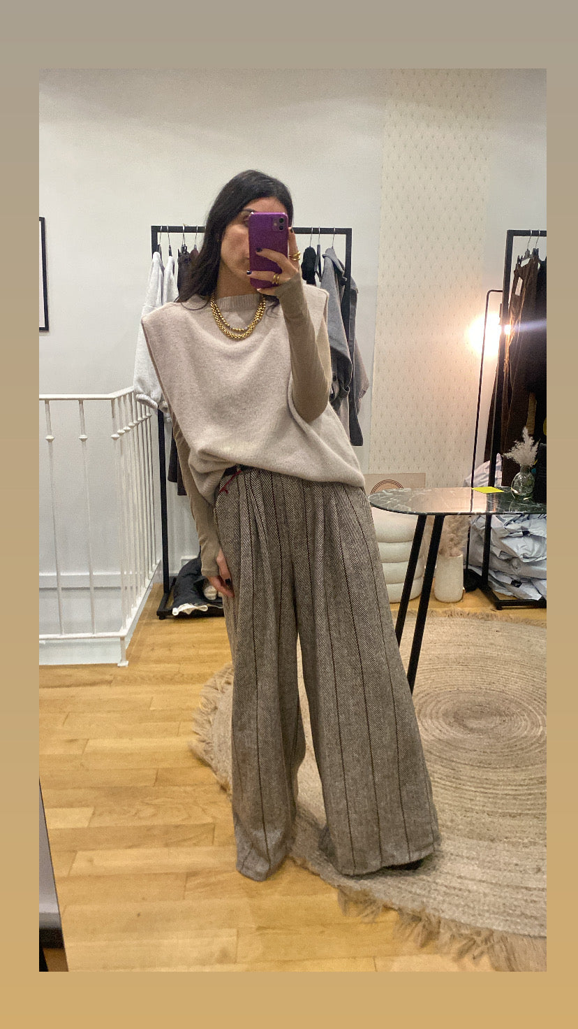 Pantalon « Line » marron