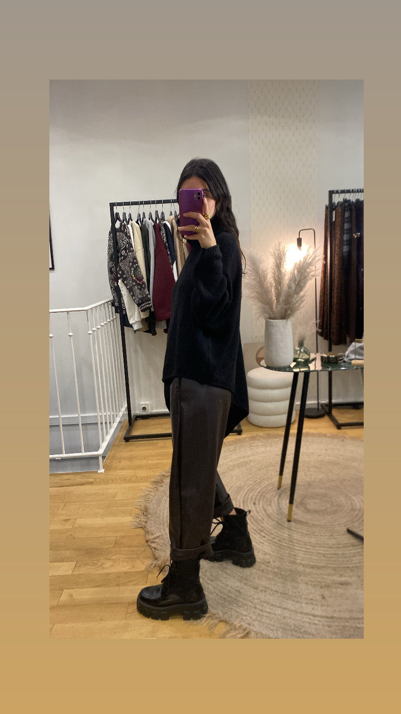 Pull « Lennie » Asymétrique noir