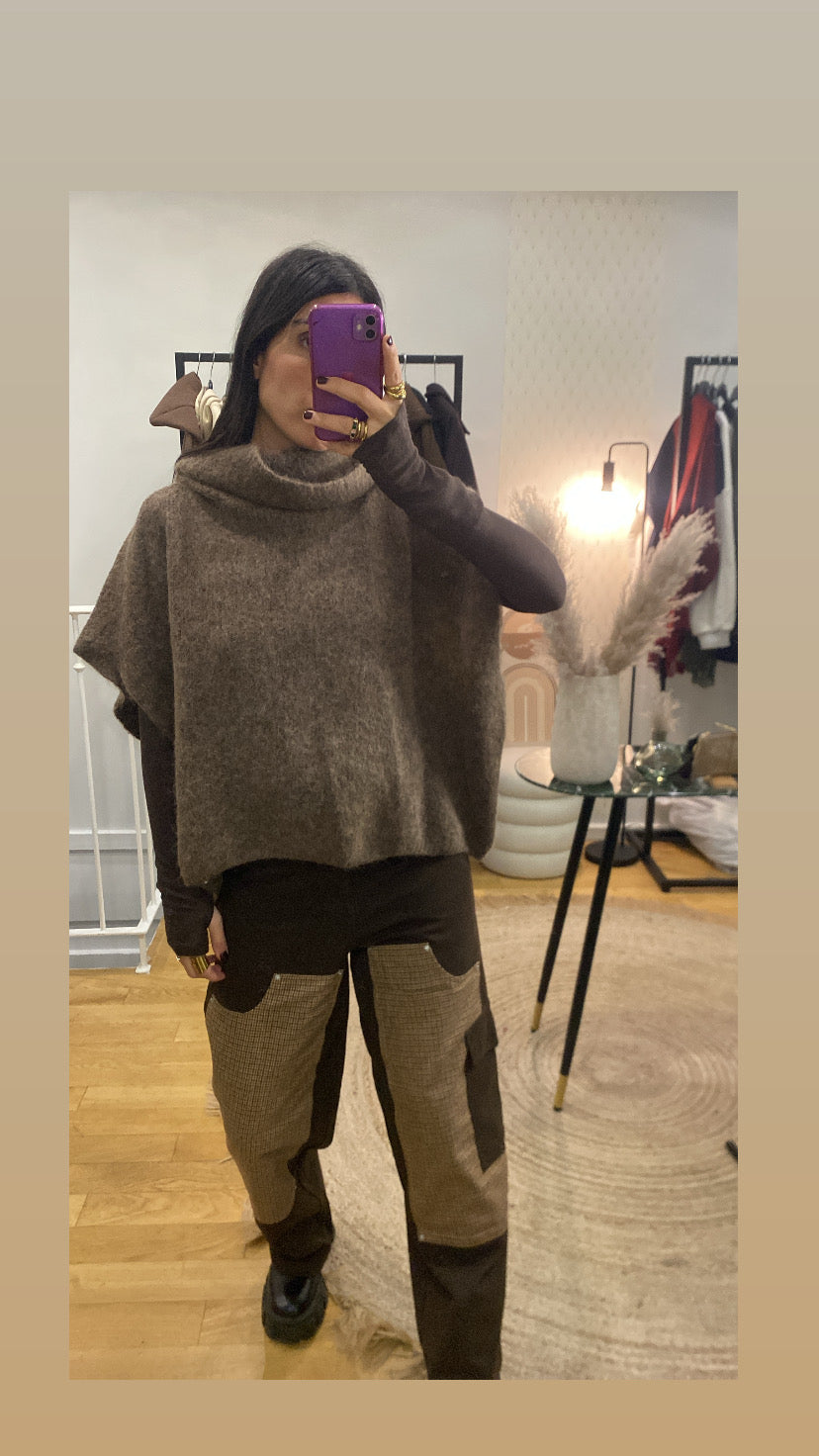 Pull « Lya » taupe
