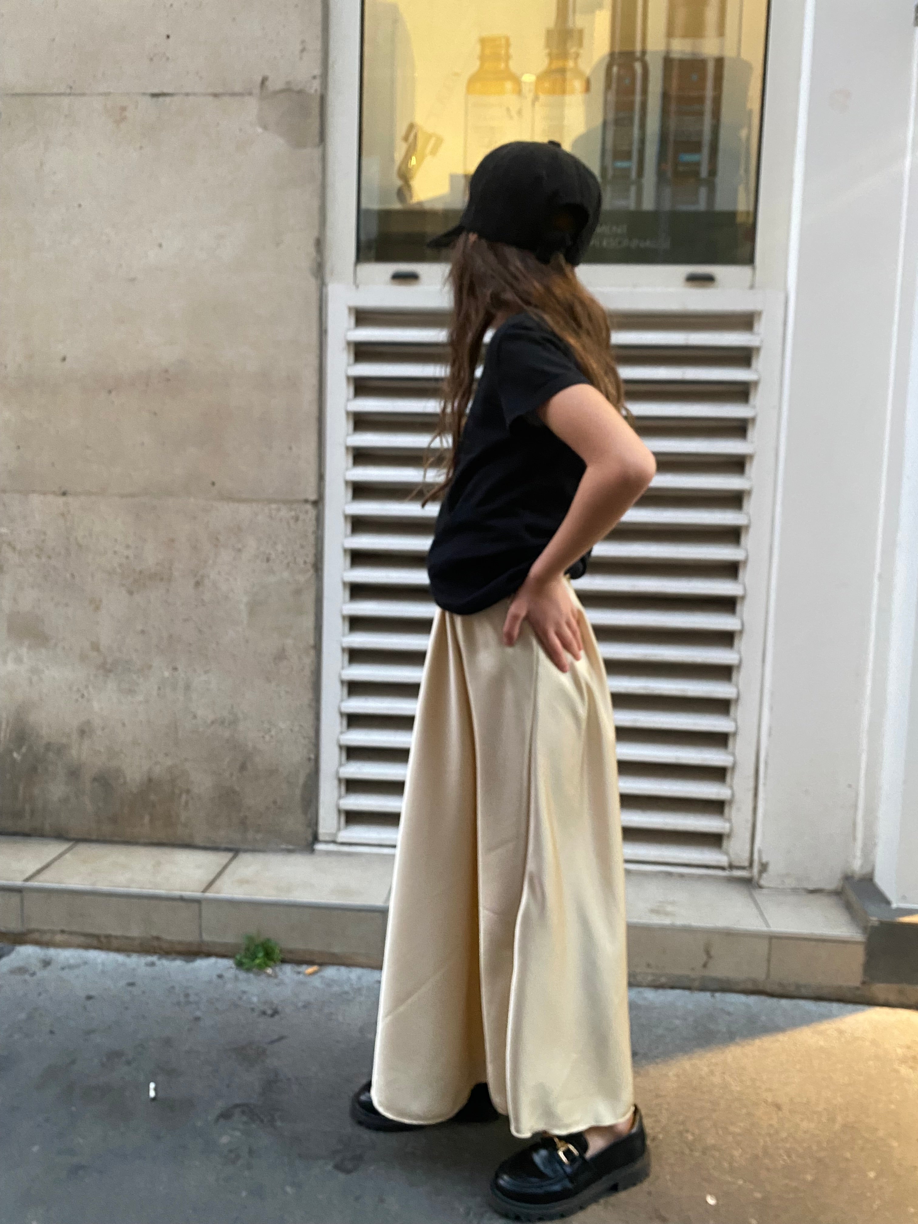 Enfant : Jupe fluide « pauline » beige