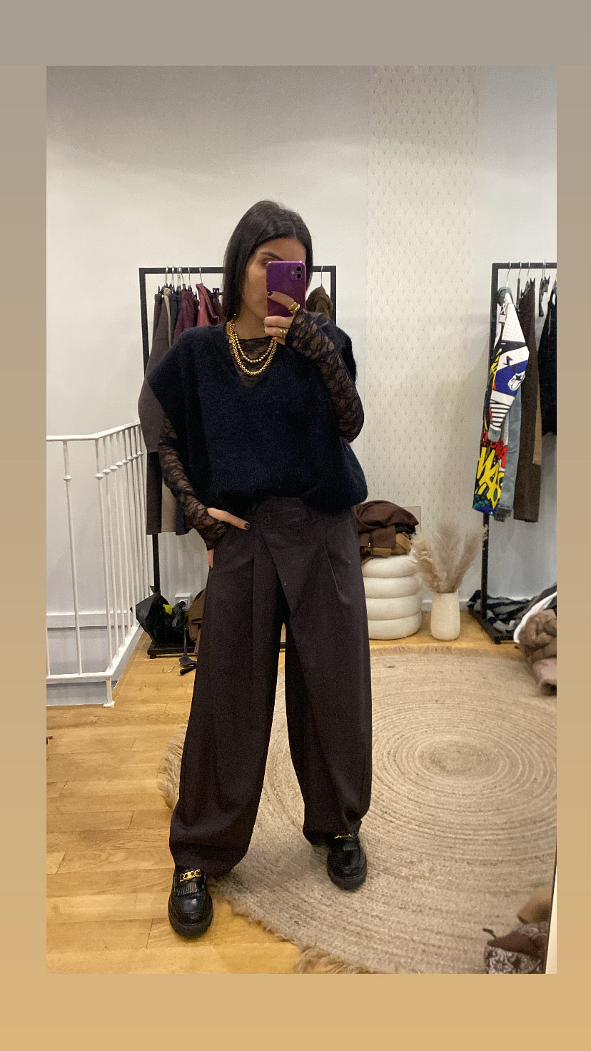 Pantalon portefeuille marron