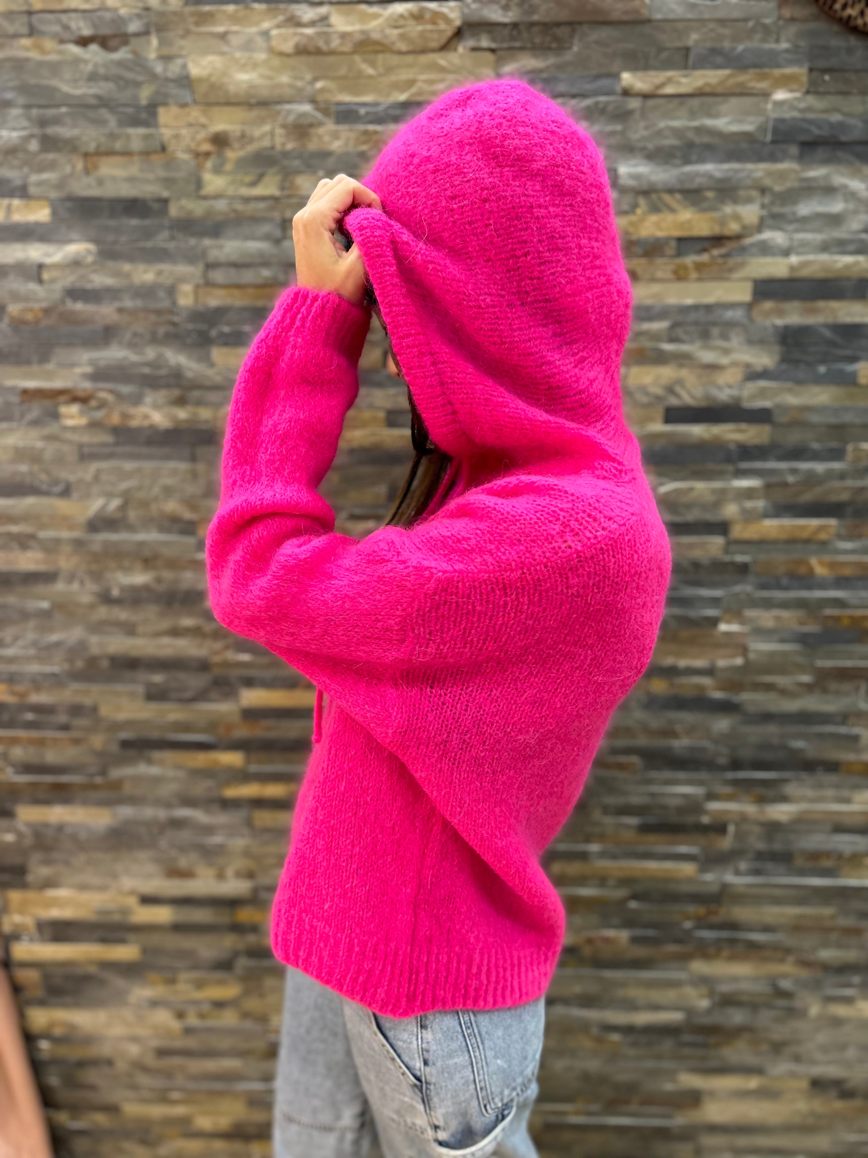 Pull à capuche « Lili » fushia